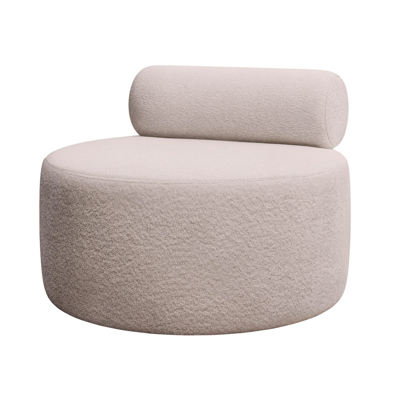 yourhouse24 Loungesessel Runder Bouclé Sessel NUBO, Bouclé