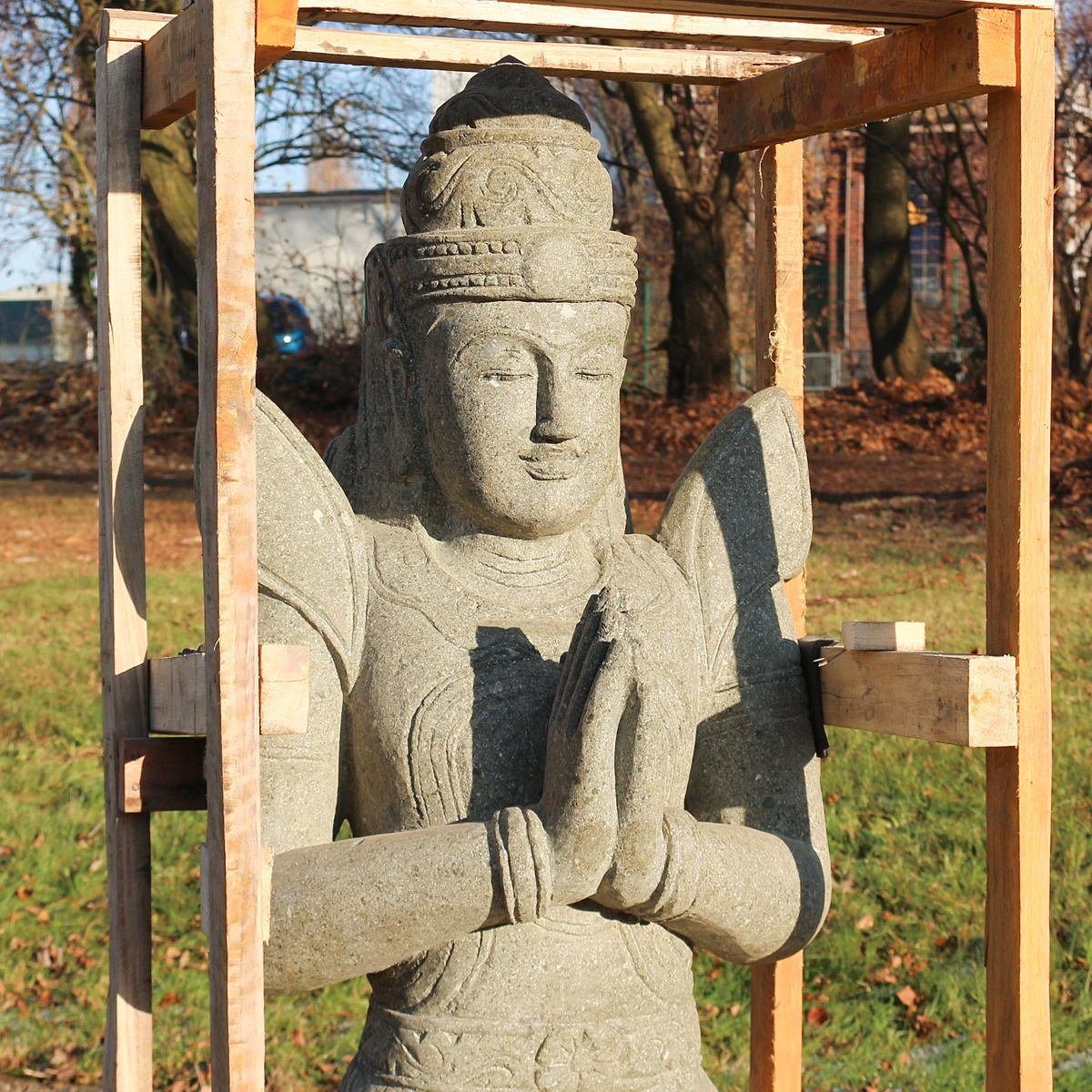 Buddha Greenstone traditionelle in (1 Oriental im Teppanom sitzend cm Handarbeit Ursprungsland Steinfigur Massiv St), Figur Herstellung 100 Dekofigur Galerie
