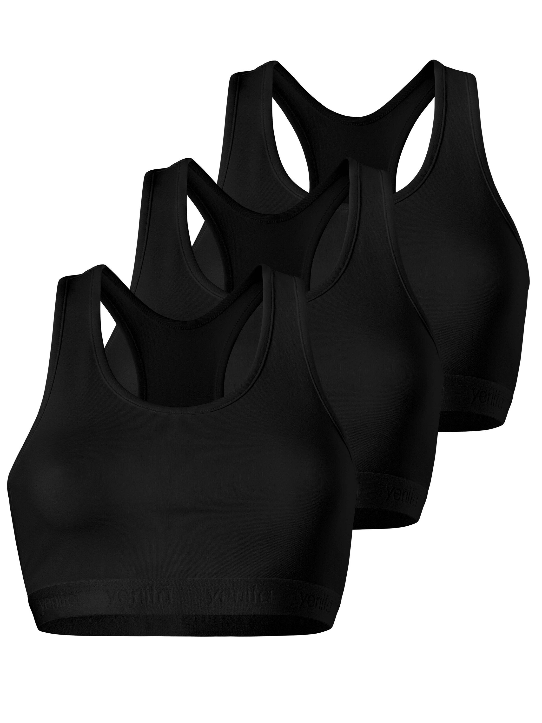 Yenita® Bustier Sports-Collection mit breiten Trägern (3-tlg) mit Racerback