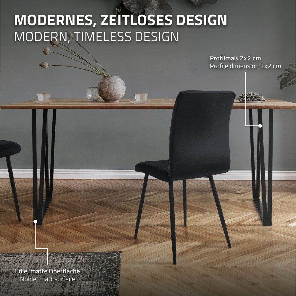 ML-DESIGN Tischbein 2er Set Tischgestell Tischkufen Möbelfüße aus Stahl Industriedesign, Kufengestell rechteckige Form Schwarz für Esstisch/Schrebitisch – Bild 4 von 5