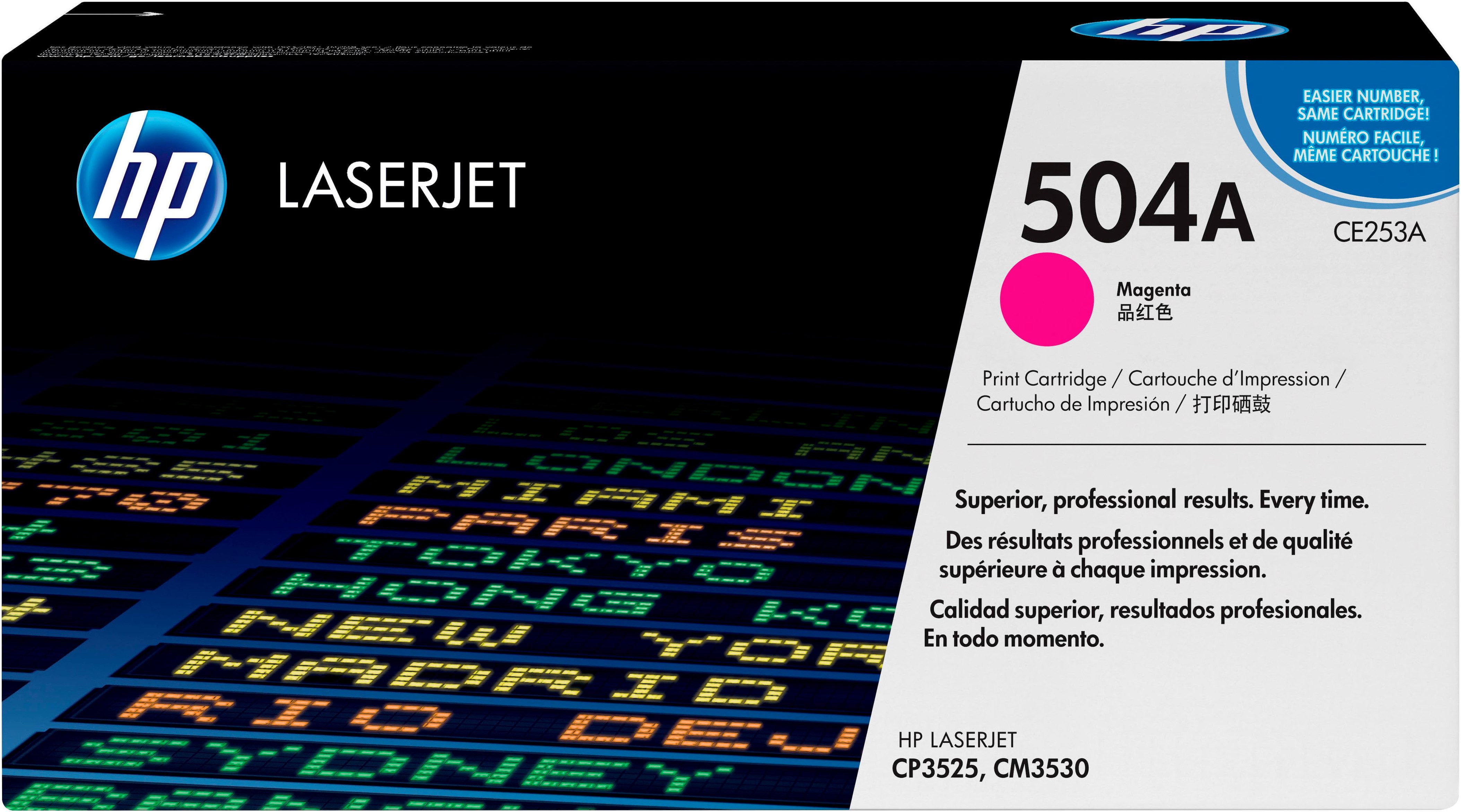Tonerpatrone HP original Toner 504, Größe A+X, Farben: B/M