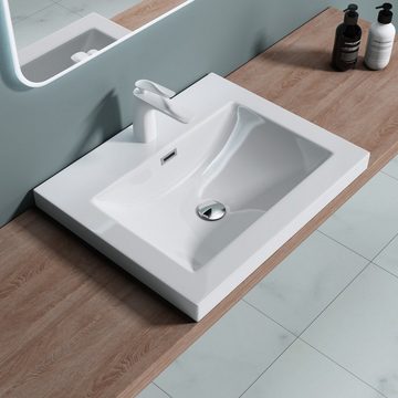 doporro Einbauwaschbecken doporro Design Waschbecken Col01 Gussmarmor Waschtisch Waschplatz, umweltfreundliches Material
