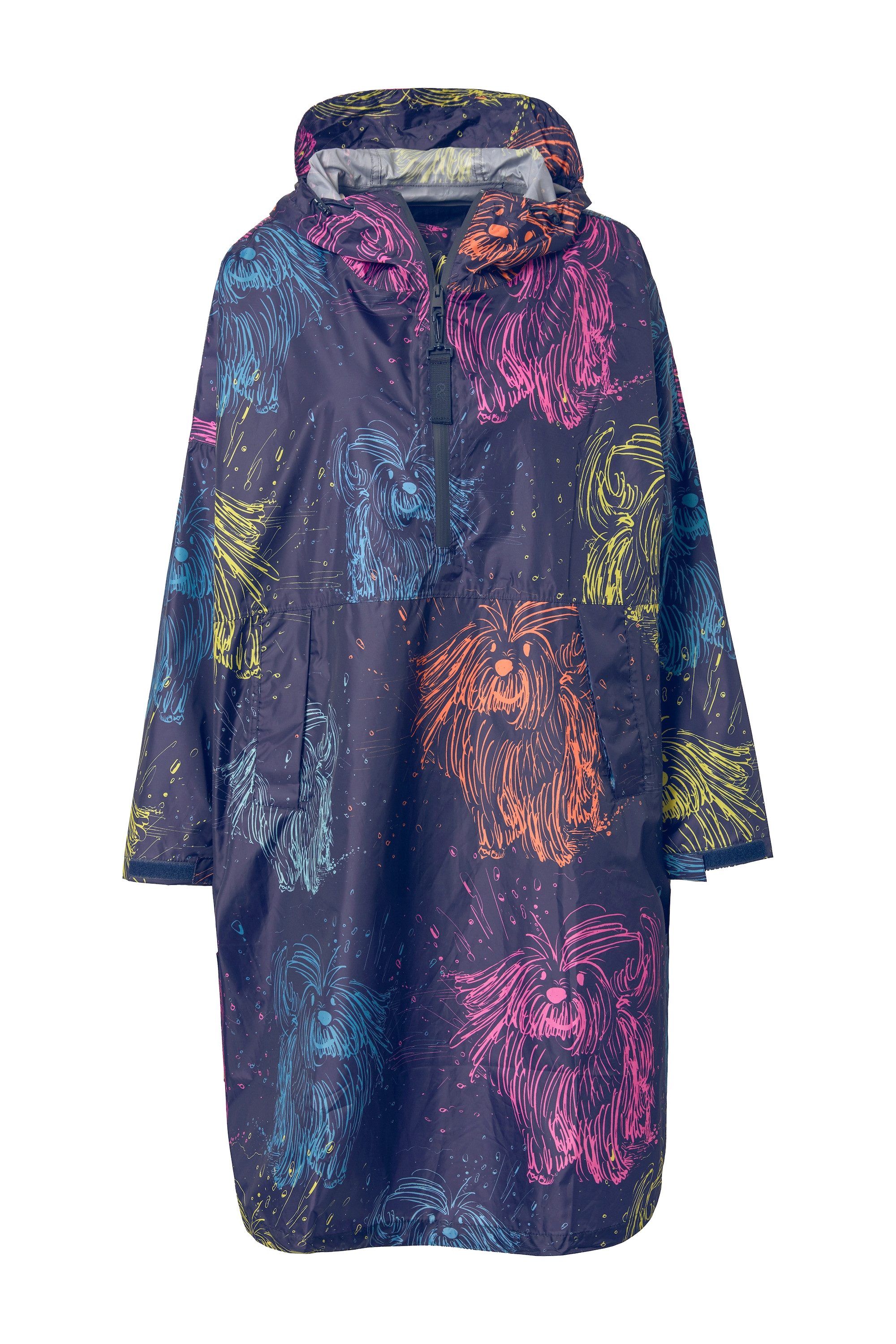 Funktionsjacke Funktions-Regencape Unisex Print Kapuze