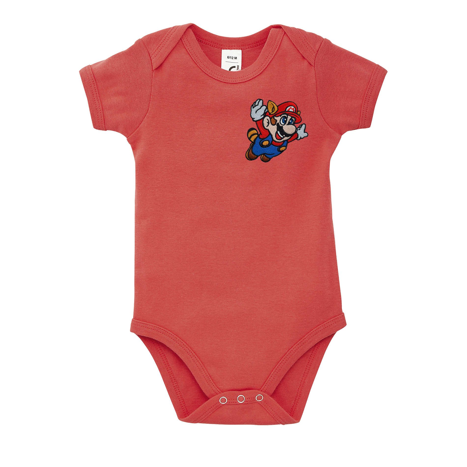 Blondie & Brownie Strampler Baby Body Mario Fligh Patch K Body Gaming Motiv Baumwolle Alltag (Einzelstück, Einzelartikel) Mario Fligh Patch K Body Retro Baby