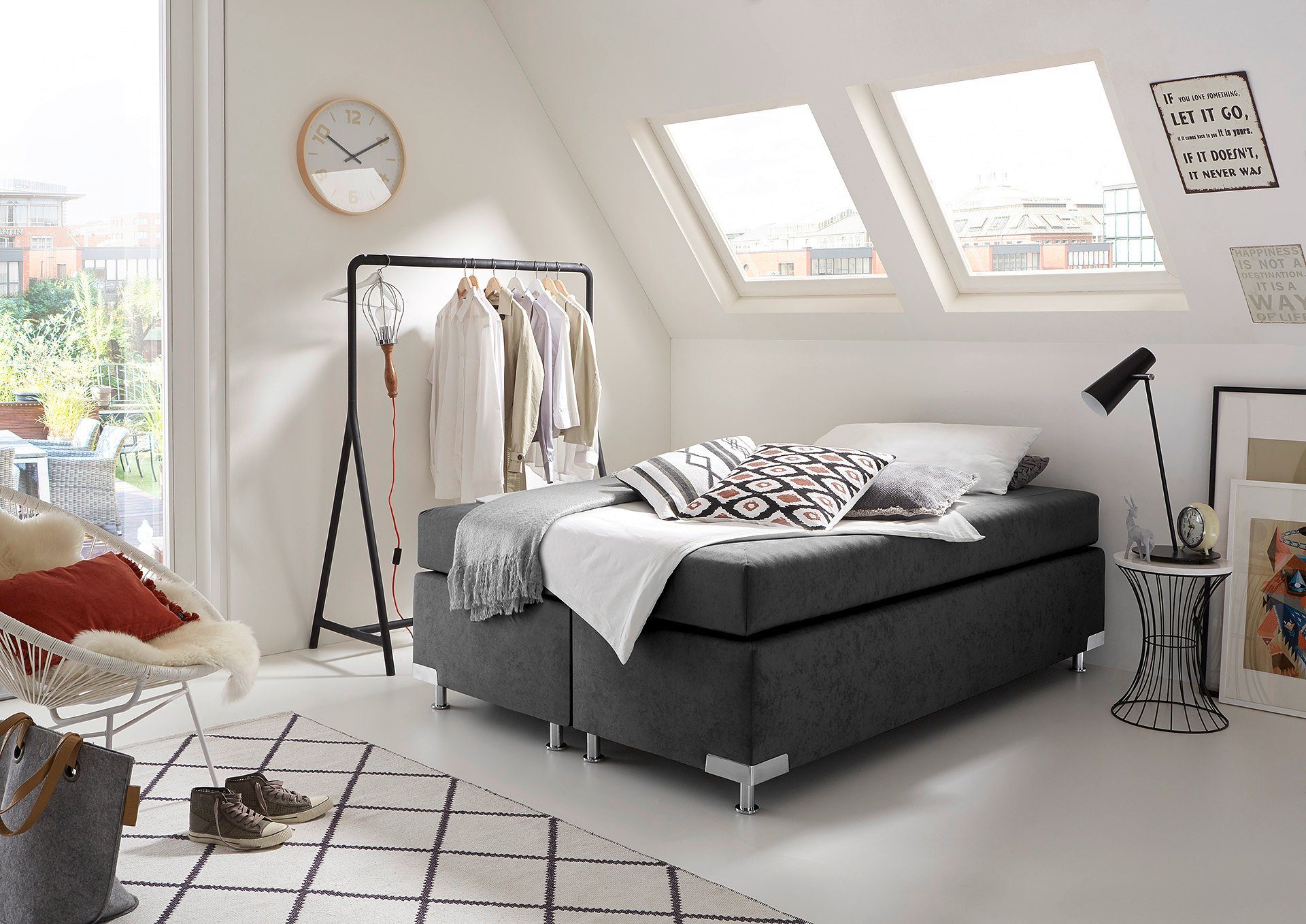 Westfalia Schlafkomfort Boxspringbett Holland, ohne Kopfteil, frei im Raum günstig online kaufen