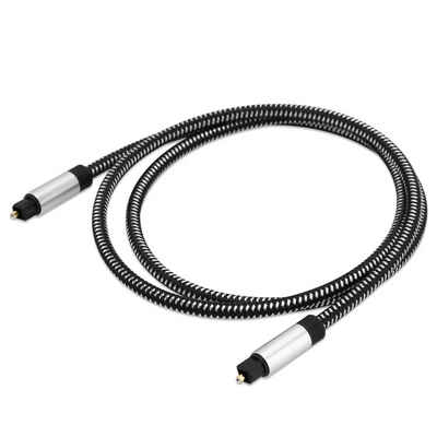Cadorabo Digitales Audio Kabel Audio-Kabel, (2 cm), Toslink zu Toslink Kabel - Optisches Digitalkabel - Soundkabel