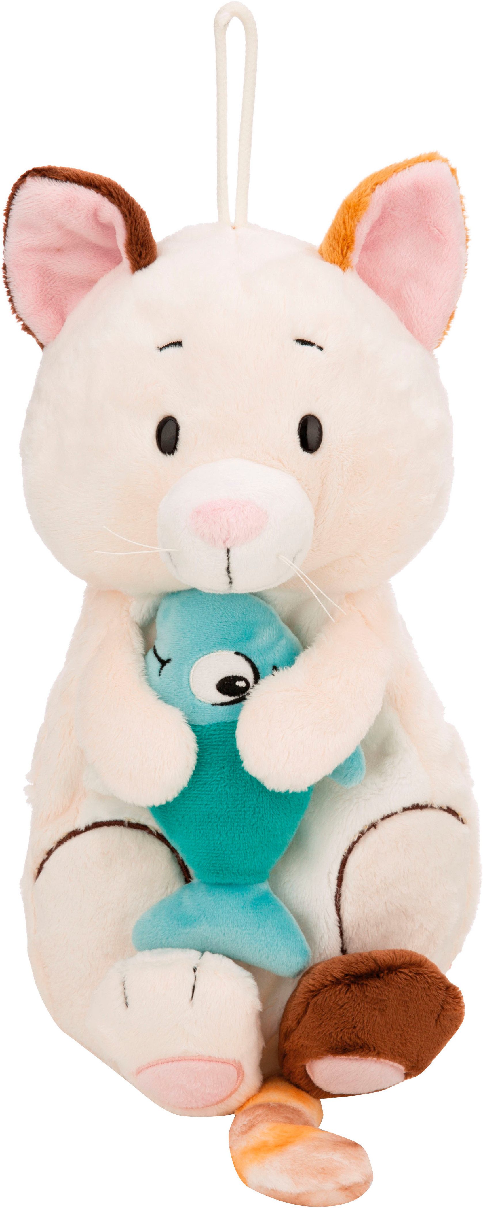 Nici Wärmflasche Homies, Glückskatze & Fisch, 30 cm, 2in1 - weiches Kuscheltier & Wärmflasche in einem