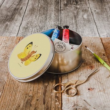 Mr. & Mrs. Panda Aufbewahrungsdose Schmetterling Zitronenfalter - Gelb Pastell - Geschenk, Metalldose, T (1 St), Hochwertige Qualität