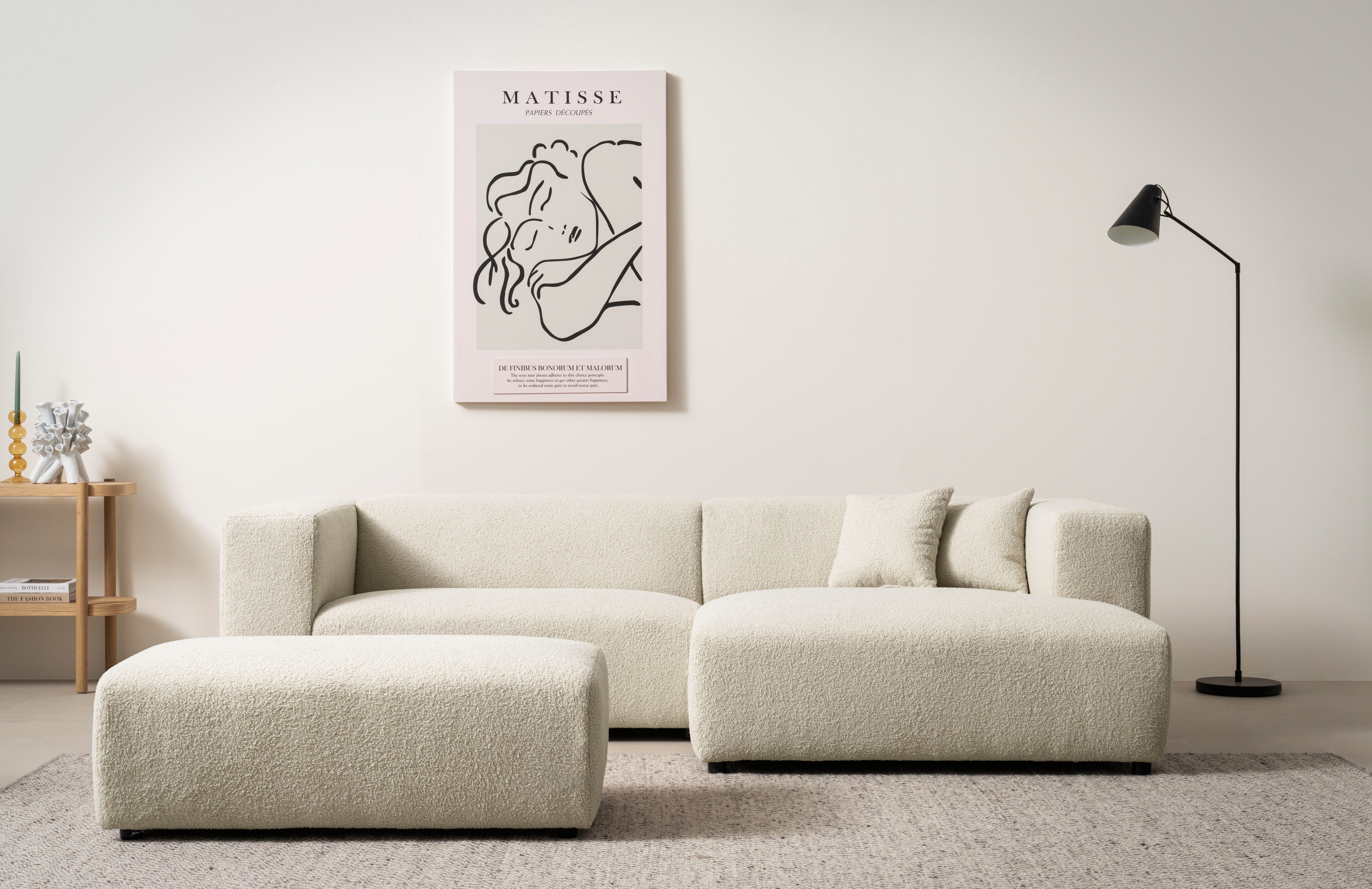 Home affaire Polsterecke "BAKELS, Ecksofa-Set mit Hocker, L-Form mit Schlaf günstig online kaufen