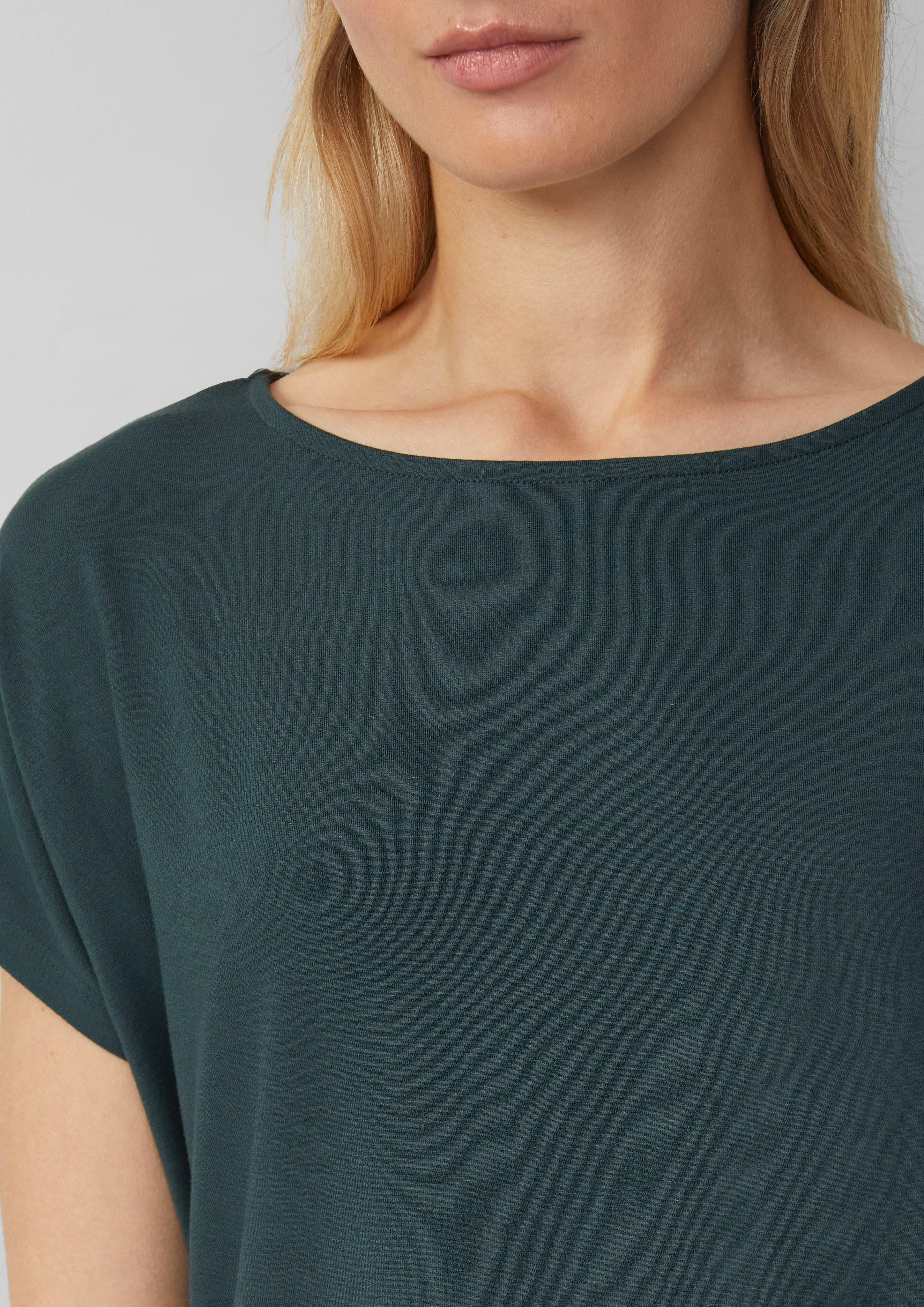 s.Oliver Shirttop Fließendes Jersey-Shirt mit überschnittenen günstig online kaufen