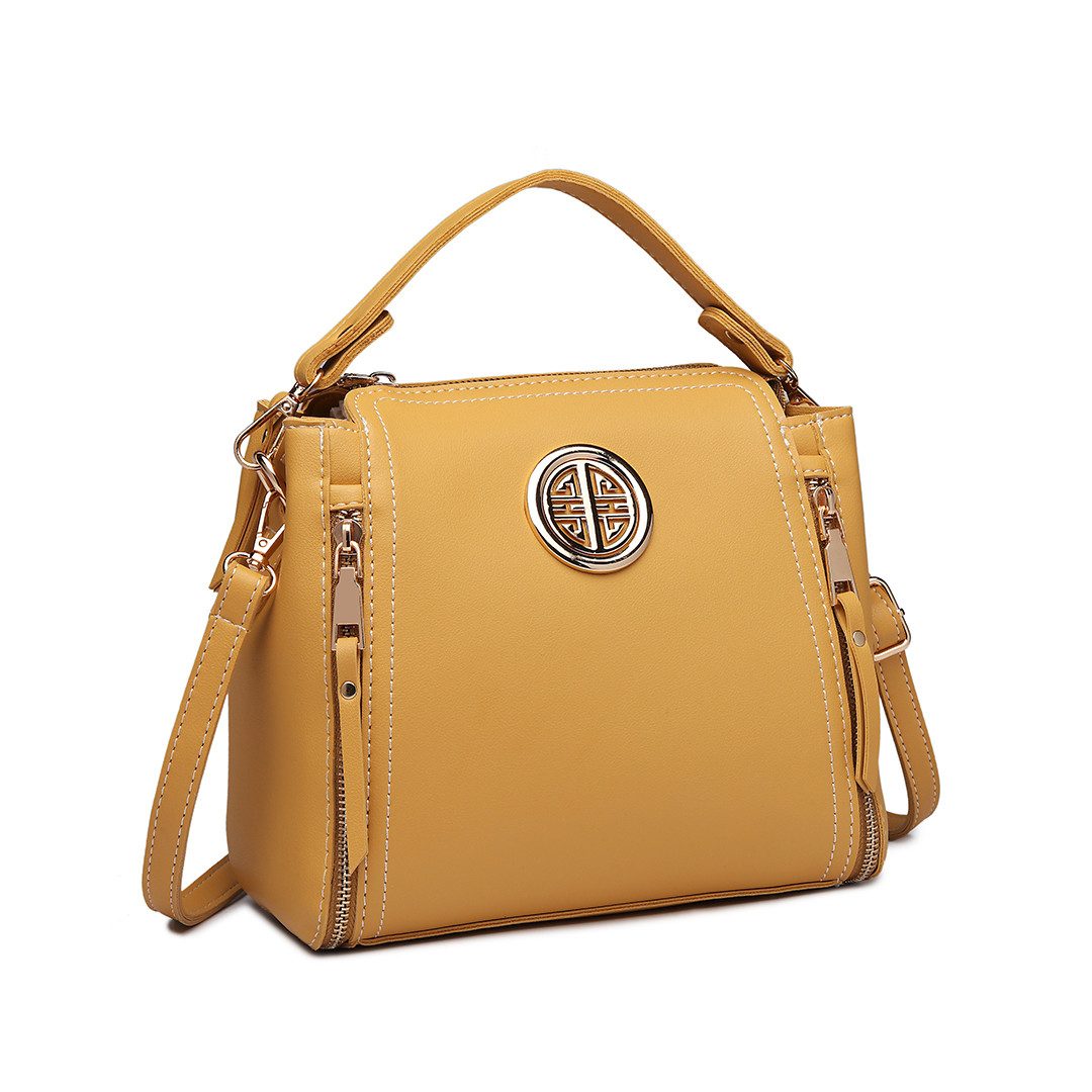 Umhängetasche Elegante Damen Handtasche aus PU-Leder mit Henkel & Schulterriemen