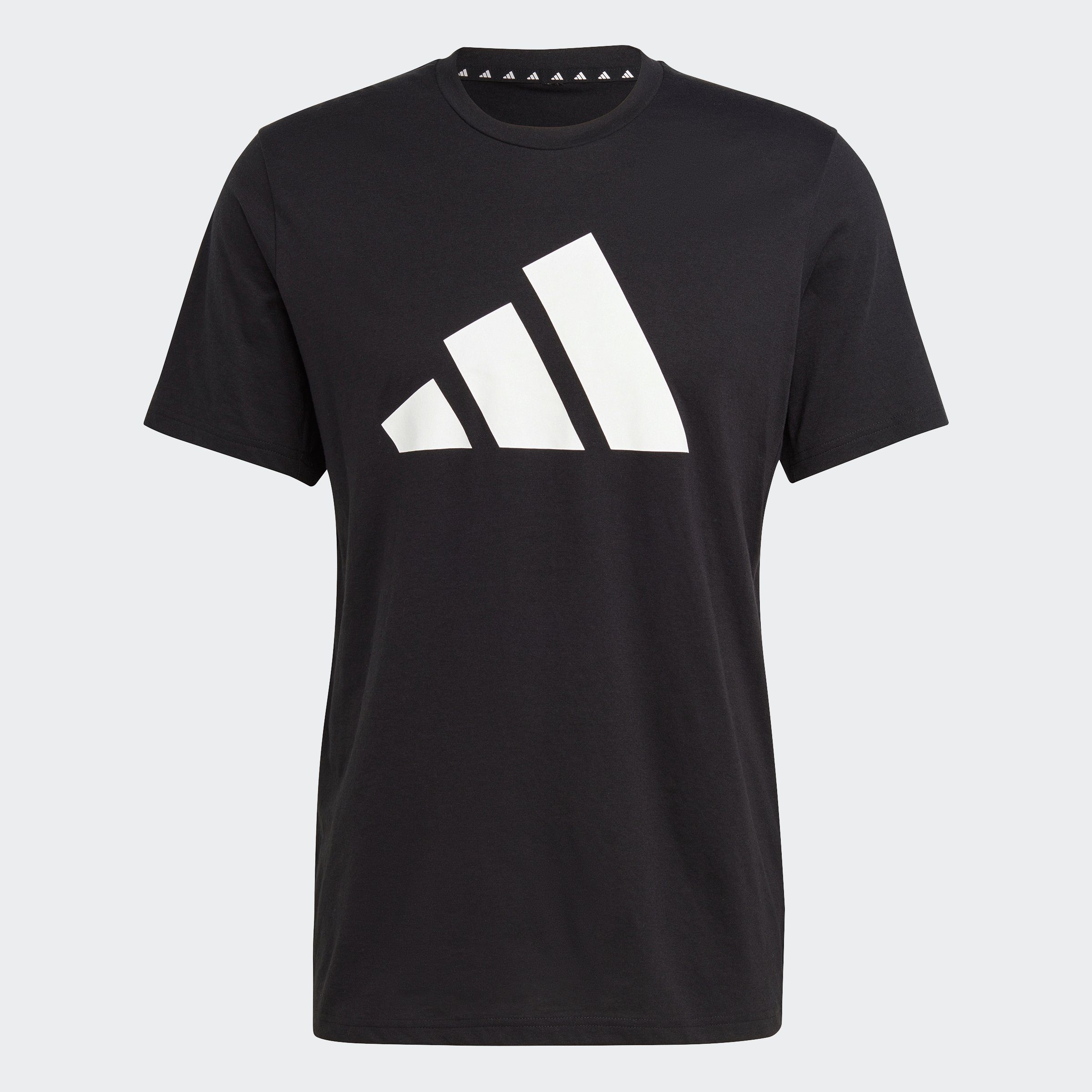 adidas Performance T-Shirt TRAINING ESSENTIALS LOGO Black White FEELREADY / TRAIN