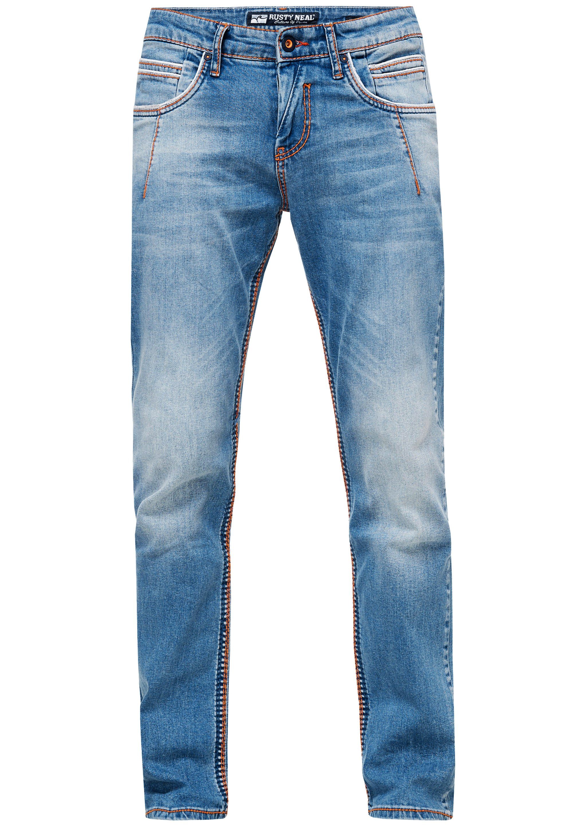 in Straight-Jeans Neal Rusty Used-Optik modischer