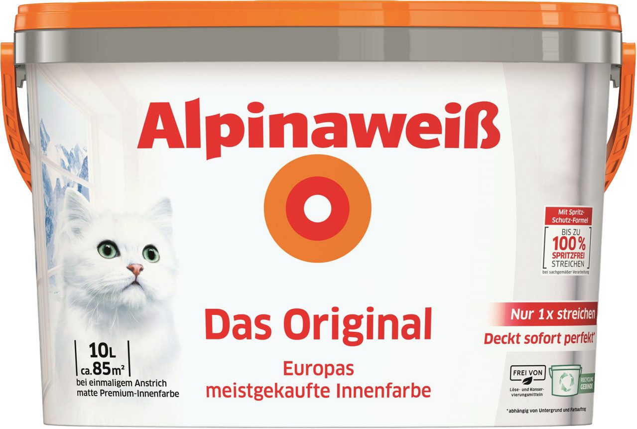 Alpina Wandfarbe Alpinaweiß Das Original 10 L matt