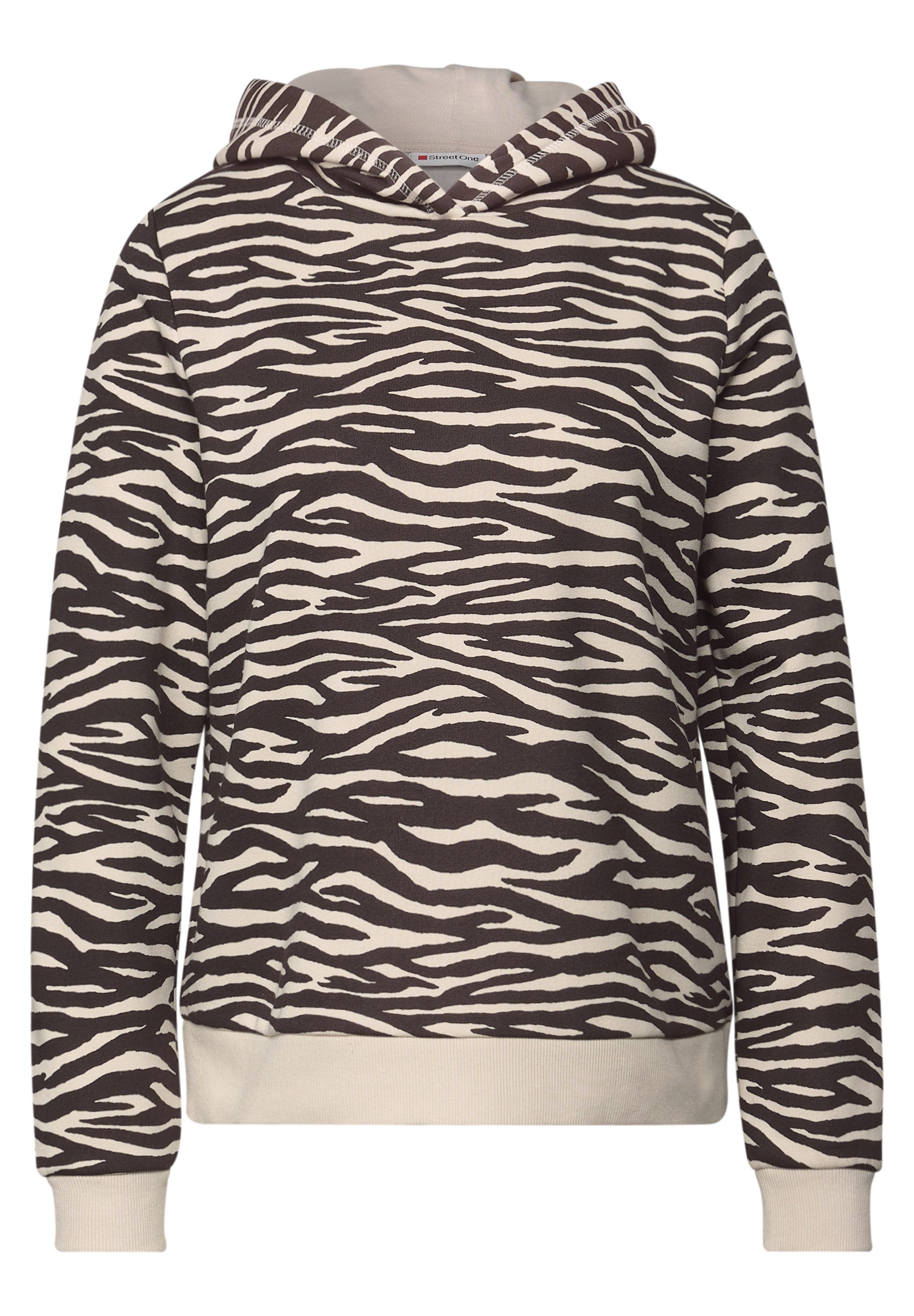STREET ONE Hoodie mit Zebramuster
