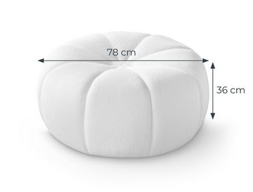 Beautysofa Loungeset Moderner stilvoller Drehstuhl + Schemel Loft, (Stoff:Bubble), B:100/H:70/T:70cm