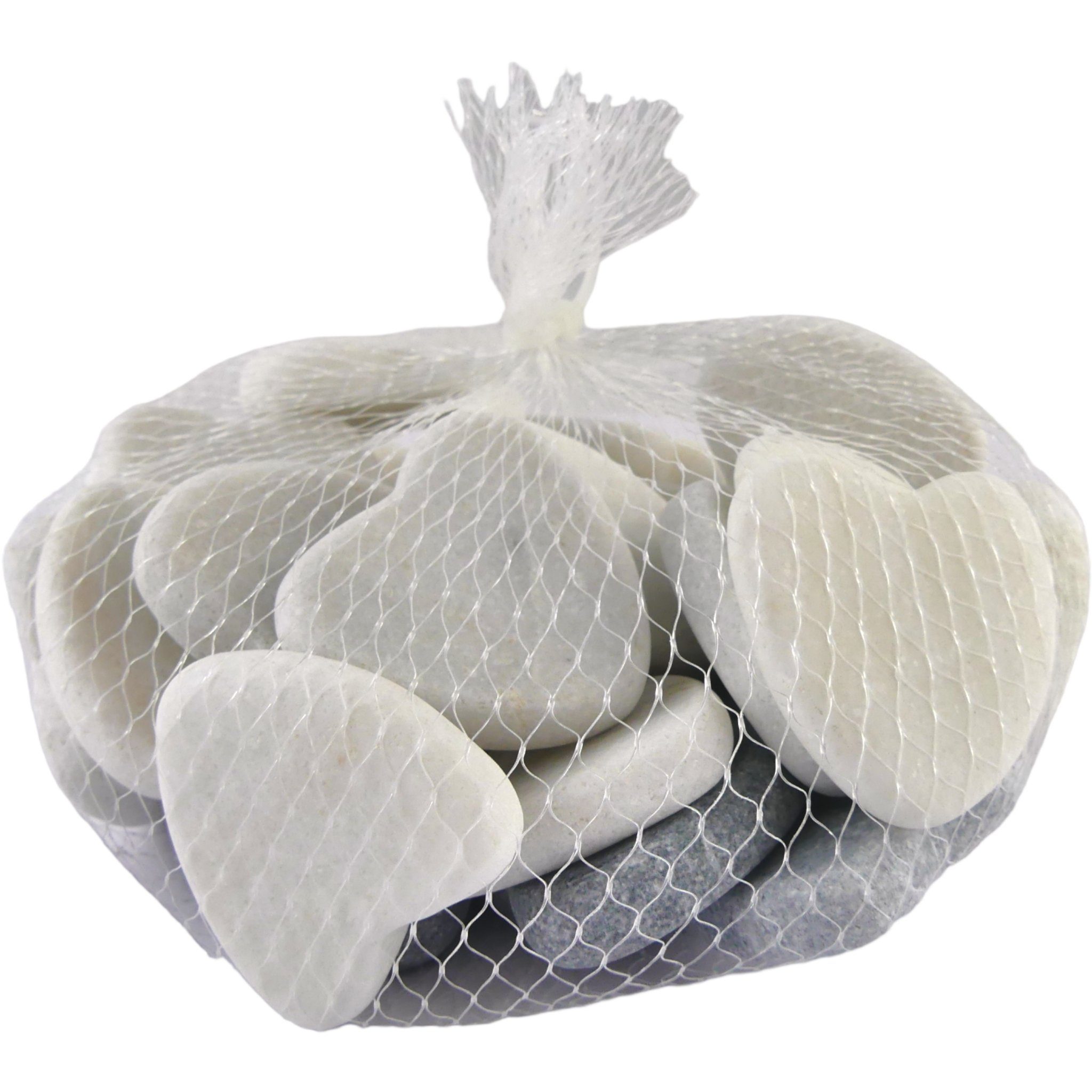 DekoTown Streudeko Streudeko Bastelbedarf Steinherzen Rheinkiesel Herzen 4 cm, 30 St.