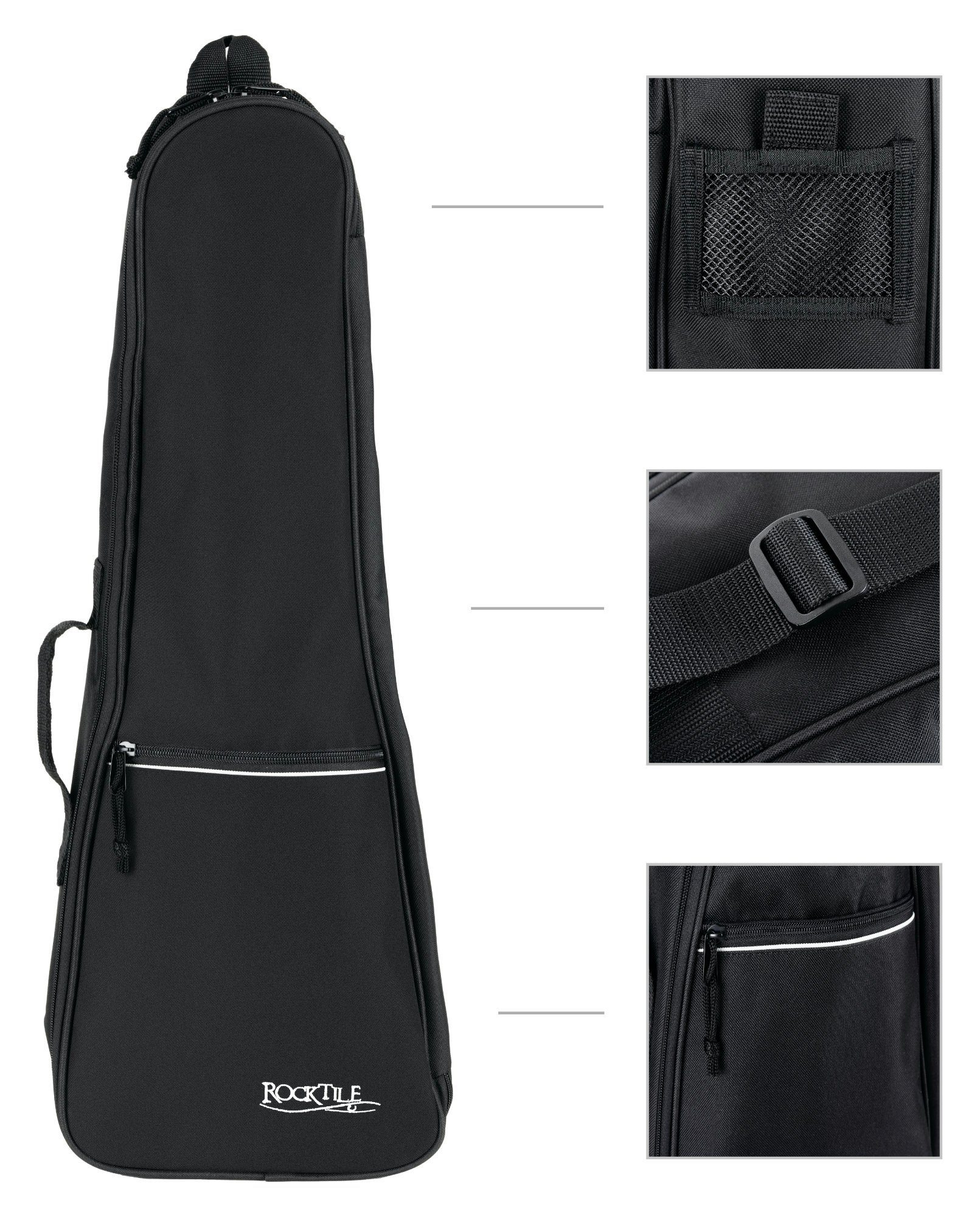 Rocktile Gitarrentasche Tasche für Konzertukulele, Ukulele Gigbag, Tragetasche, Ukulelentasche