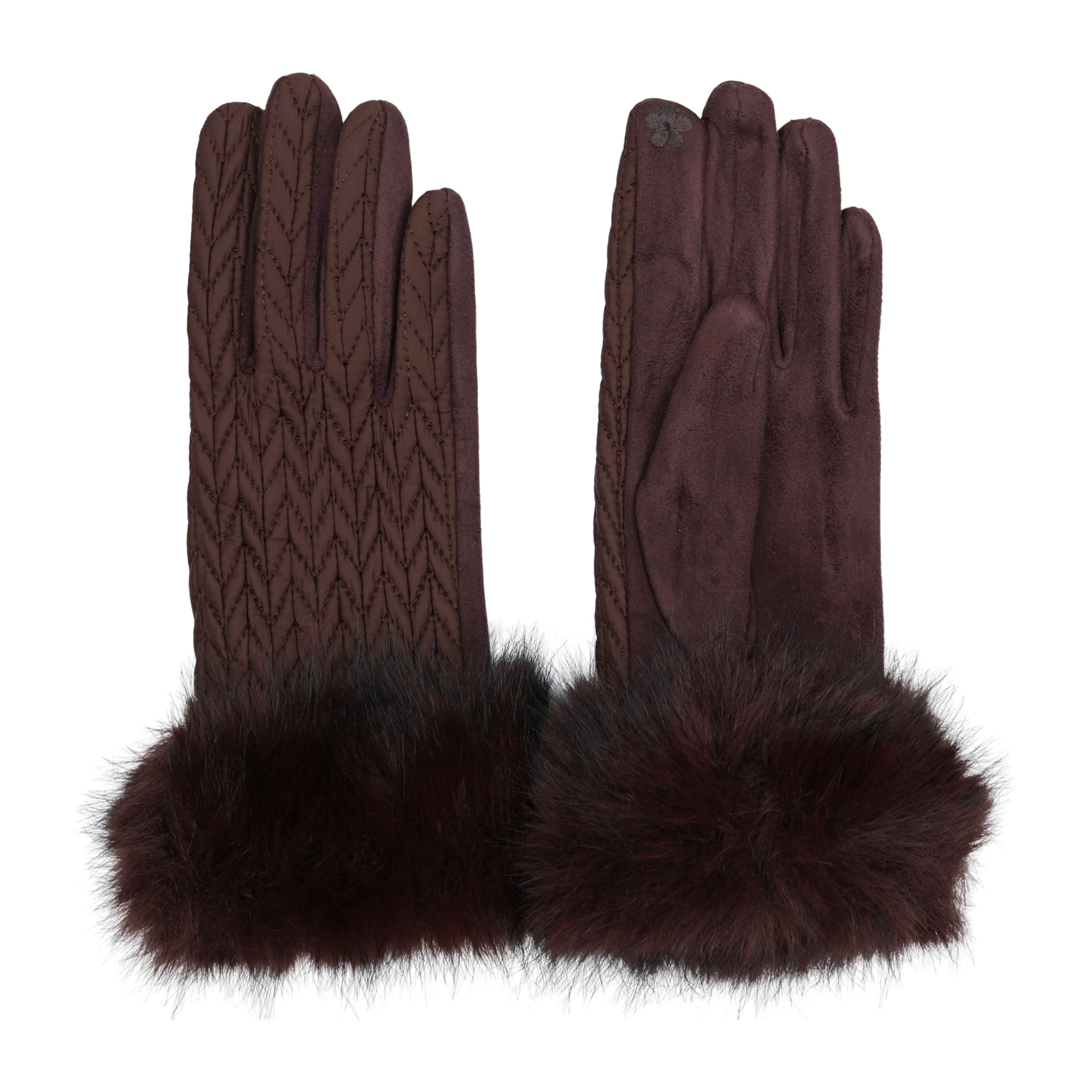 MIRROSI Fleecehandschuhe Stepp Handschuhe gefüttert Warm OneSize warm ideal günstig online kaufen