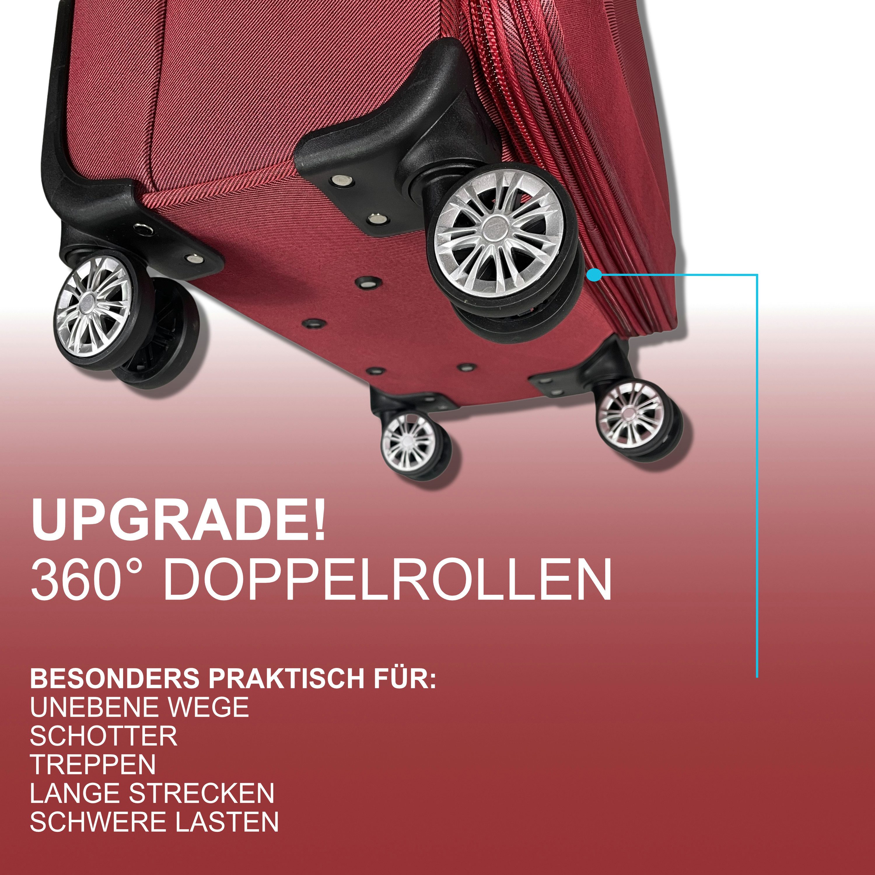 My Travel Bag Koffer 3090 Stoffkoffer 4-Rollen Trolley Reisekoffer Tasche R günstig online kaufen