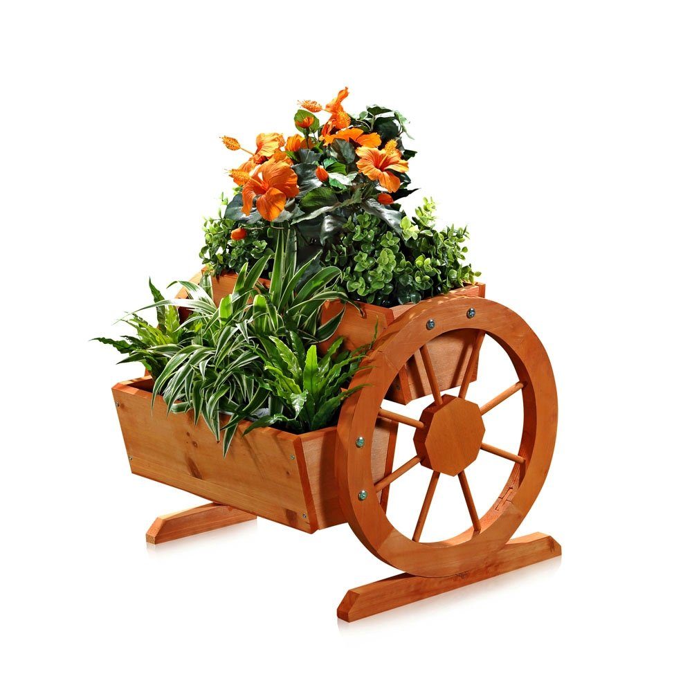 Feel2Home Blumenkasten Pflanzkübel mit Wagenräder aus günstig online kaufen