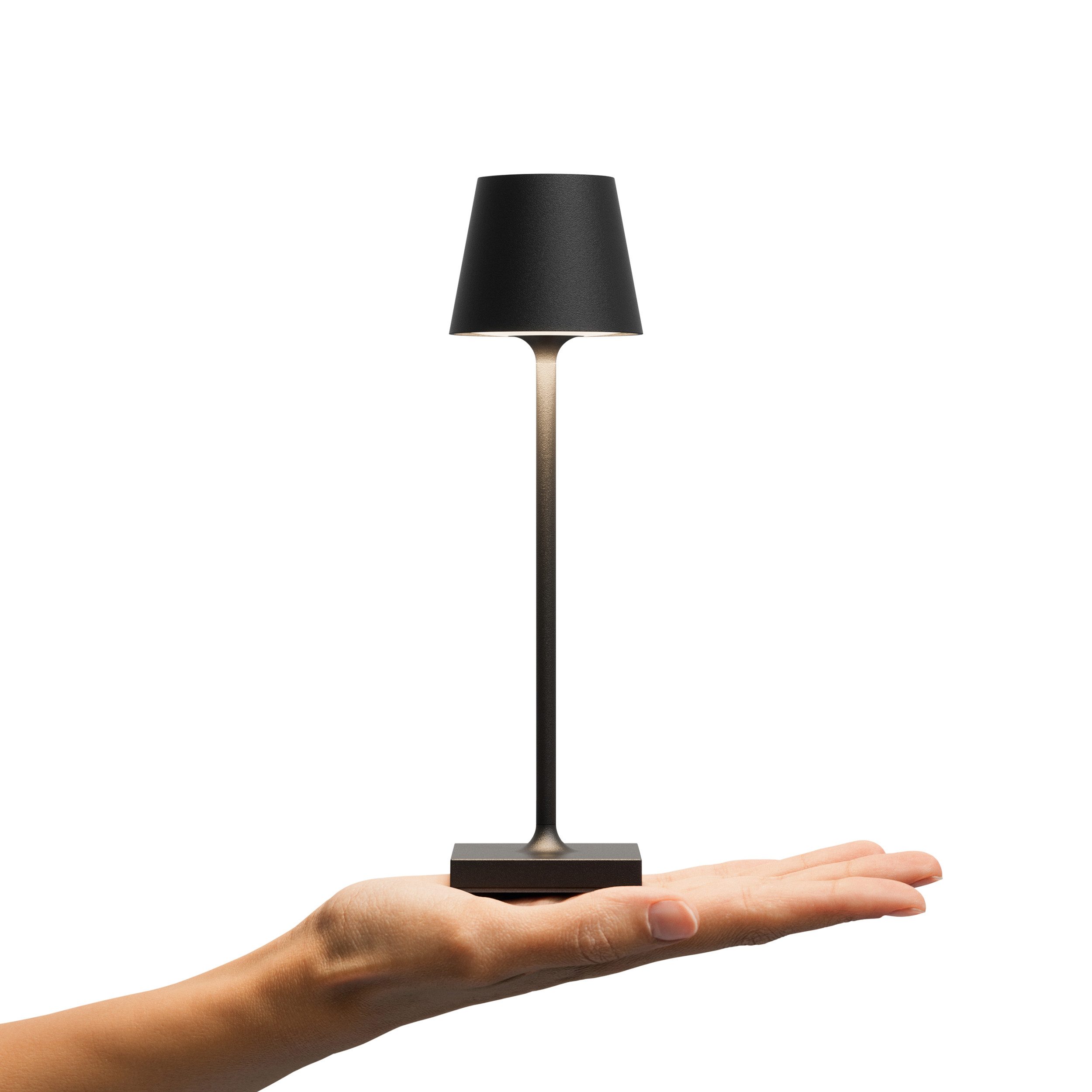 SIGOR LED Tischleuchte Stilvolle Akku-Tischlampe Nuindie pocket, LED fest integriert, Warmweiß, Extra Warmweiß, kabellos