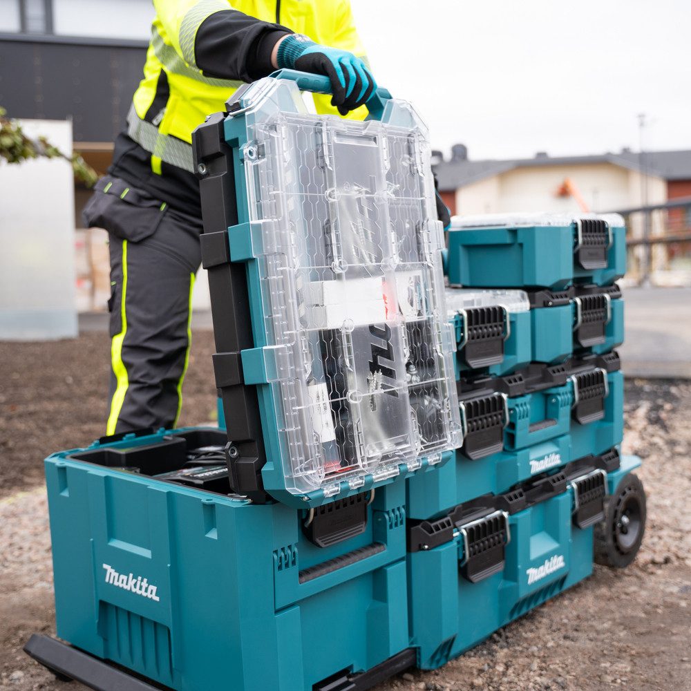Makita Werkzeugbox MAKTRAK Organizer flach M »P-91051« 8,14L, 11 Organizer-Behälter, Effizientes Be- und Entladen mit dem MAKTRAK Koffer Sortiment