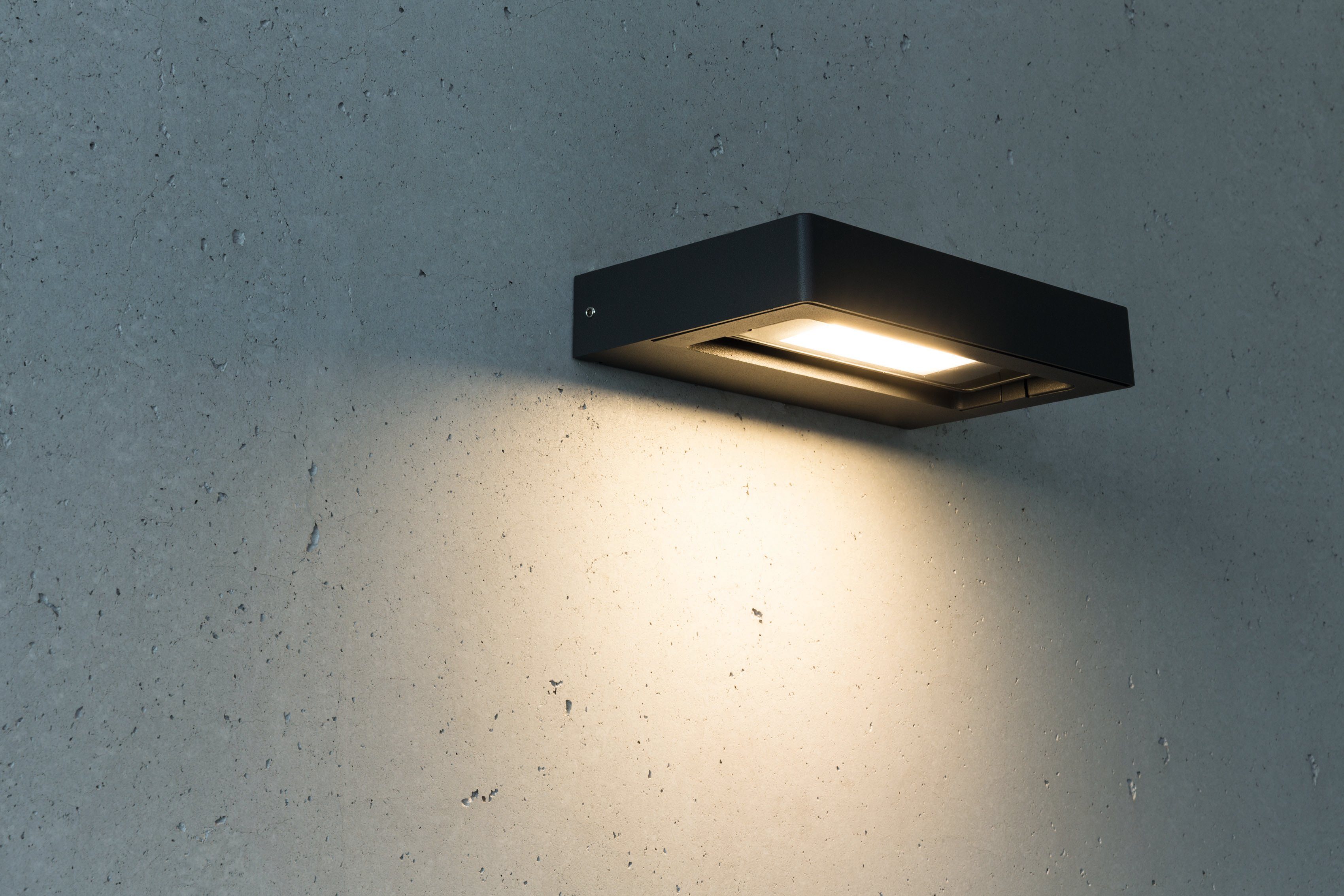 LED Wandleuchte Wandlampe, fest schwenkbar 320° um Cordoba, Leuchteinheit LED Warmweiß, Außenlampe, integriert, HEITRONIC