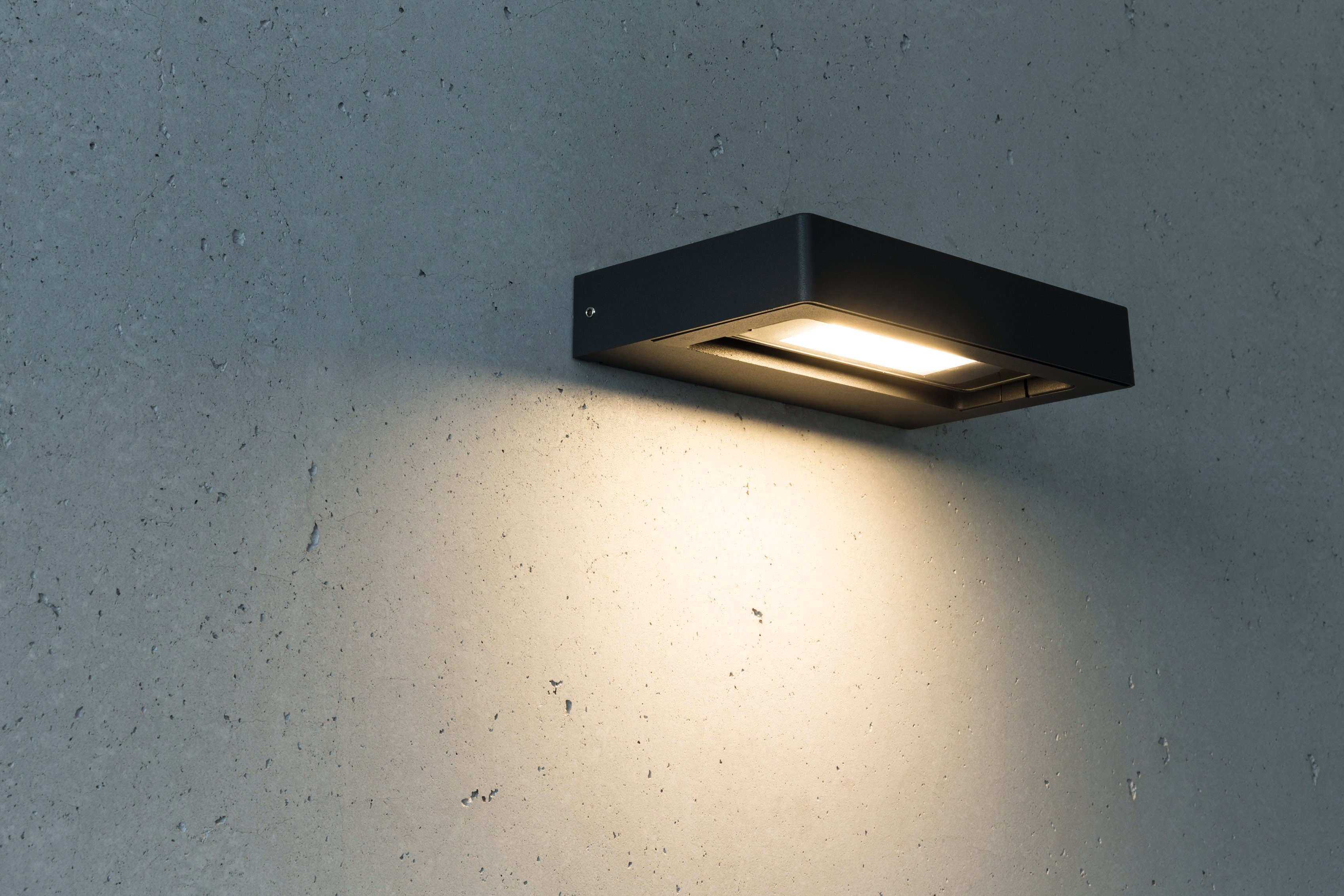 HEITRONIC LED Wandleuchte Cordoba, LED fest integriert, Warmweiß, Wandlampe, Außenlampe, Leuchteinheit um 320° schwenkbar