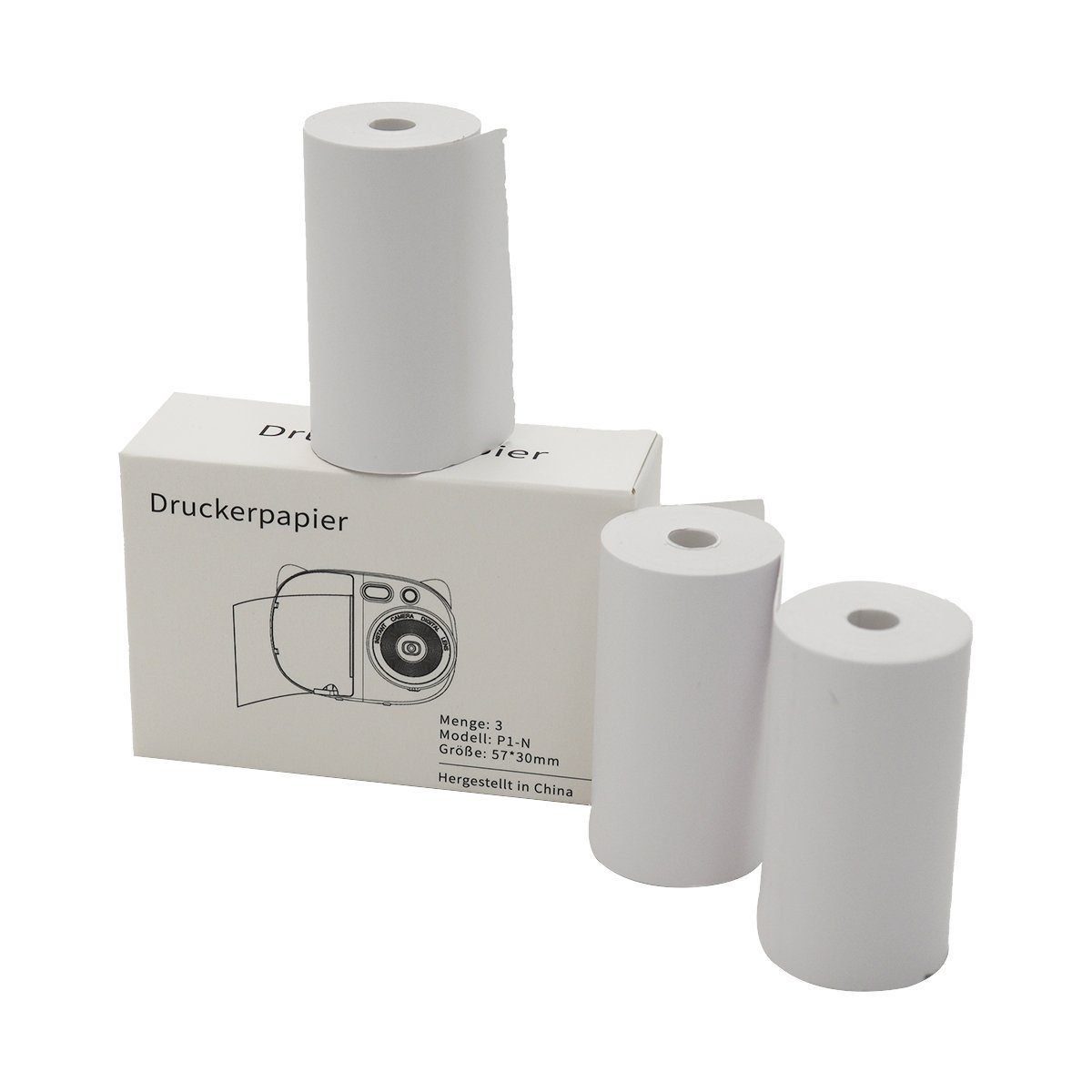 Fine Life Pro Kinderkamera (3 Rollen Thermopapier 57x30mm für PB01 Kinderkamera)