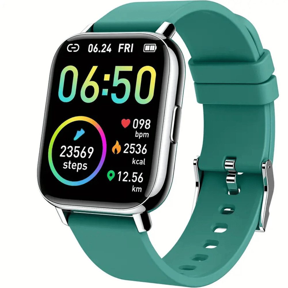 Zevelora Damen's und Herren's Fitness-Tracker Telefonfunktion 350 mAh Smartwatch (4,29 cm/1,69 Zoll, Android/iOS), mit HD-Display, Aktivitätstracker & Schlafmonitor