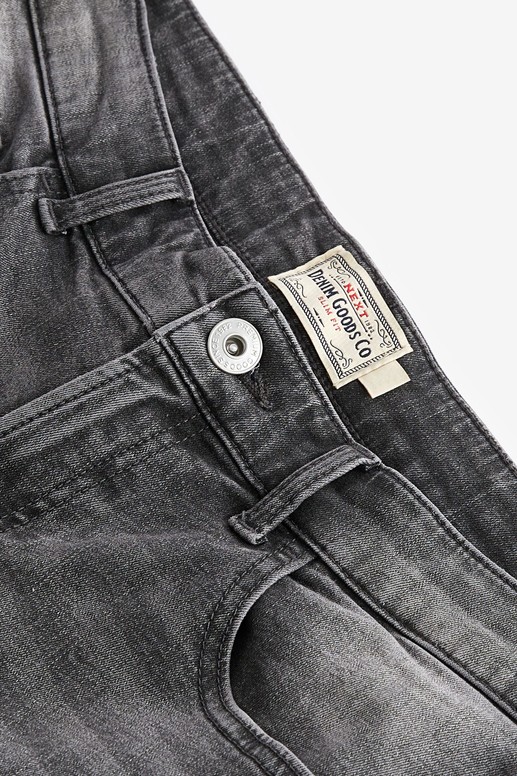 Slim-fit-Jeans (1-tlg) Fit Next Slim Essential mit Jeans Grey Stretch