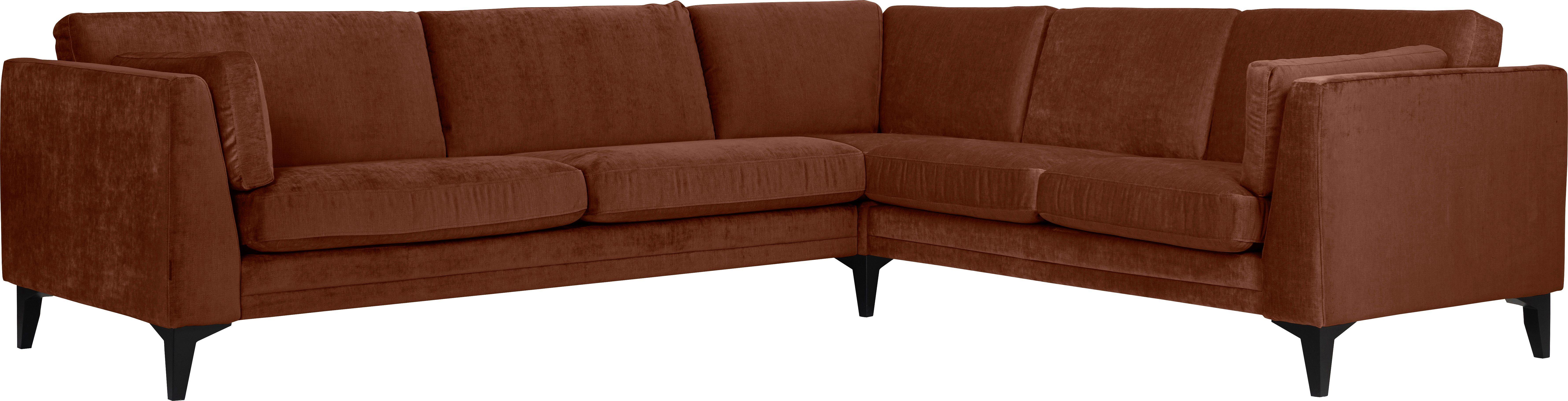 furninova Ecksofa Avignon, inklusive 2 Armlehnkissen, im skandinavischen Design bronze