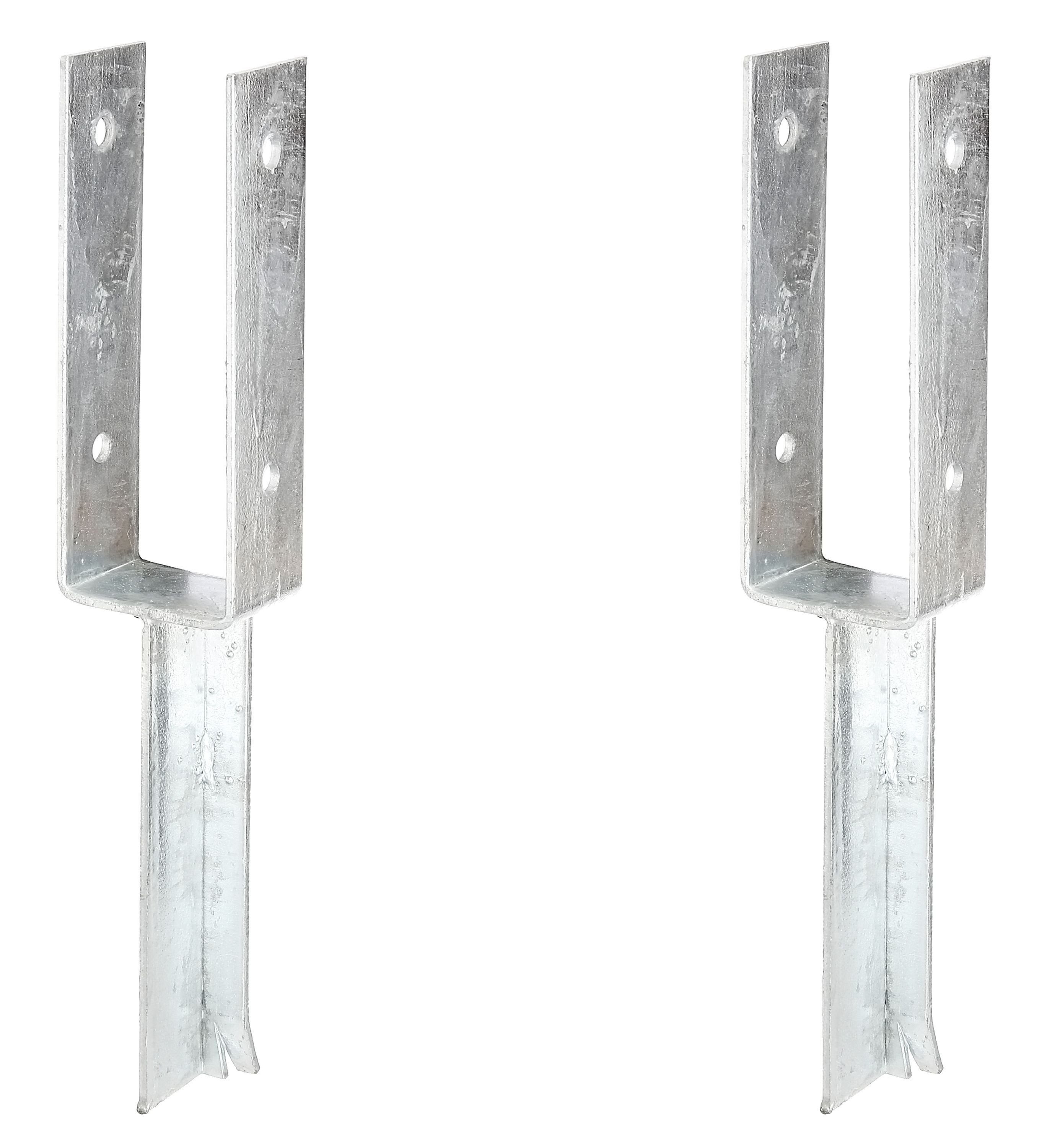 Alberts Pfostenträger Alberts 2 x U-Pfostenträger mit Betonanker aus T-Eisen, 71x200 mm, feu, (2-St), Alberts U-Pfostenträger mit Betonanker aus T-Eisen im Bundle, feuerver