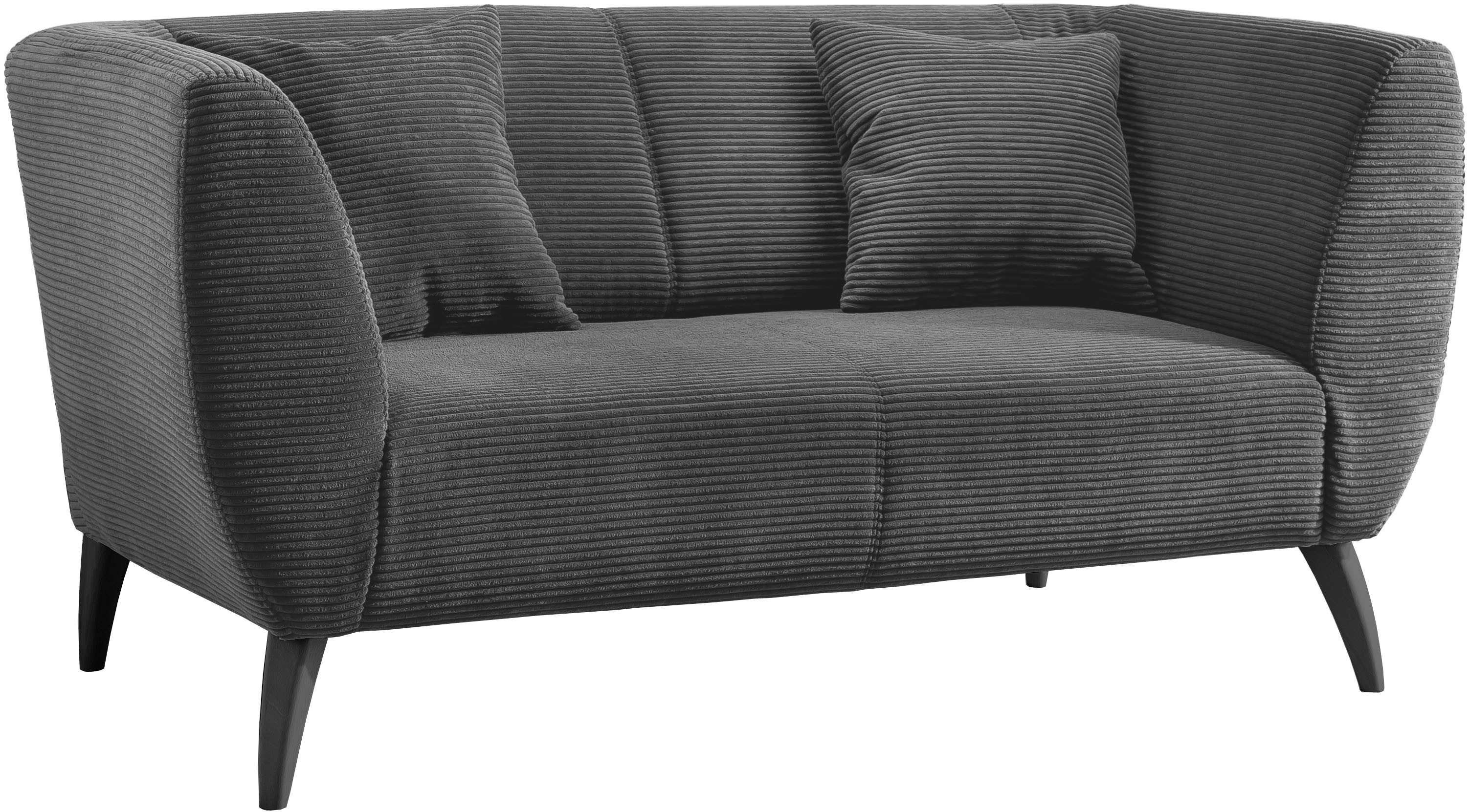 Home affaire Ecksofa Lazio modern und bequem, schmale Armlehnen, tolle Detailverarbeitung, zwei verschiedene Fußfarben wählbar