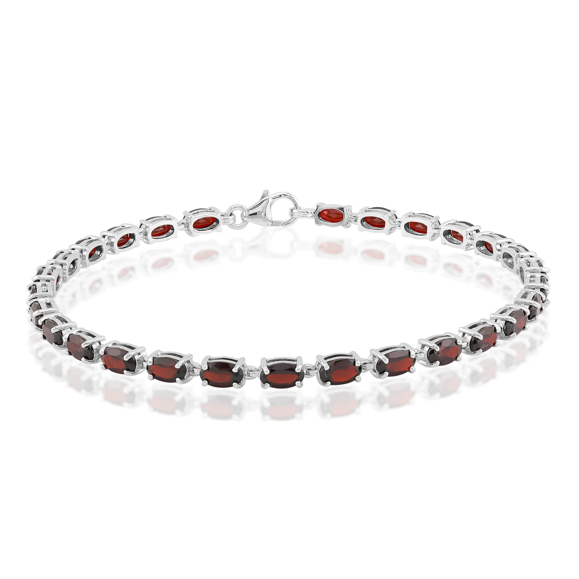 Cavill Silberarmband Cavill Granat Armband 925er Silber, 28 rote Granate, 7 günstig online kaufen