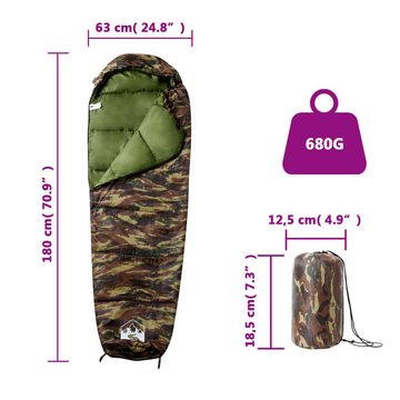 vidaXL Schlafsack Mumienschlafsack für Erwachsene Camping 3 Jahreszeiten (1 tlg)