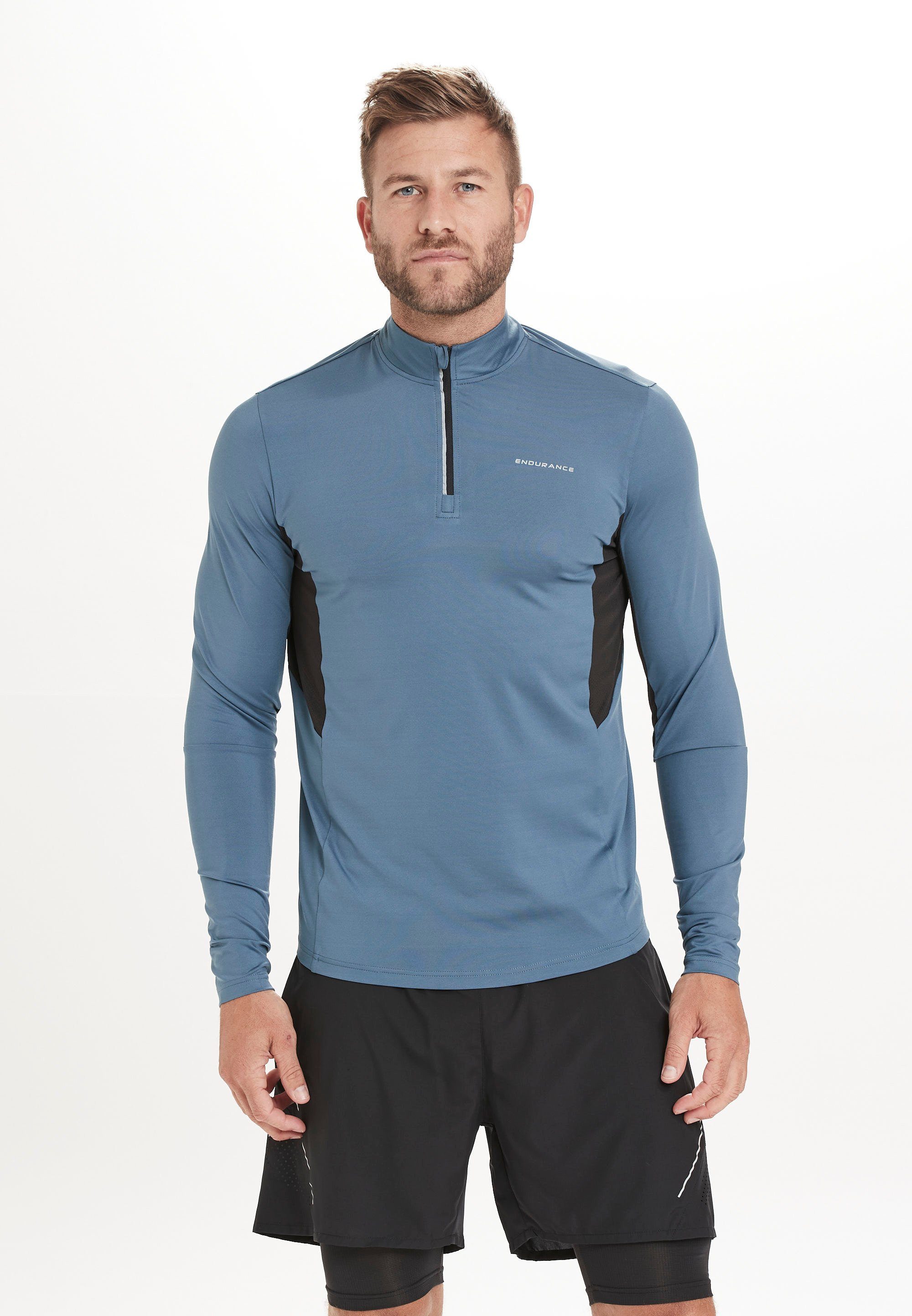 ENDURANCE Langarmshirt LANBARK (1-tlg) mit hochwertiger Sportausstattung blau | 