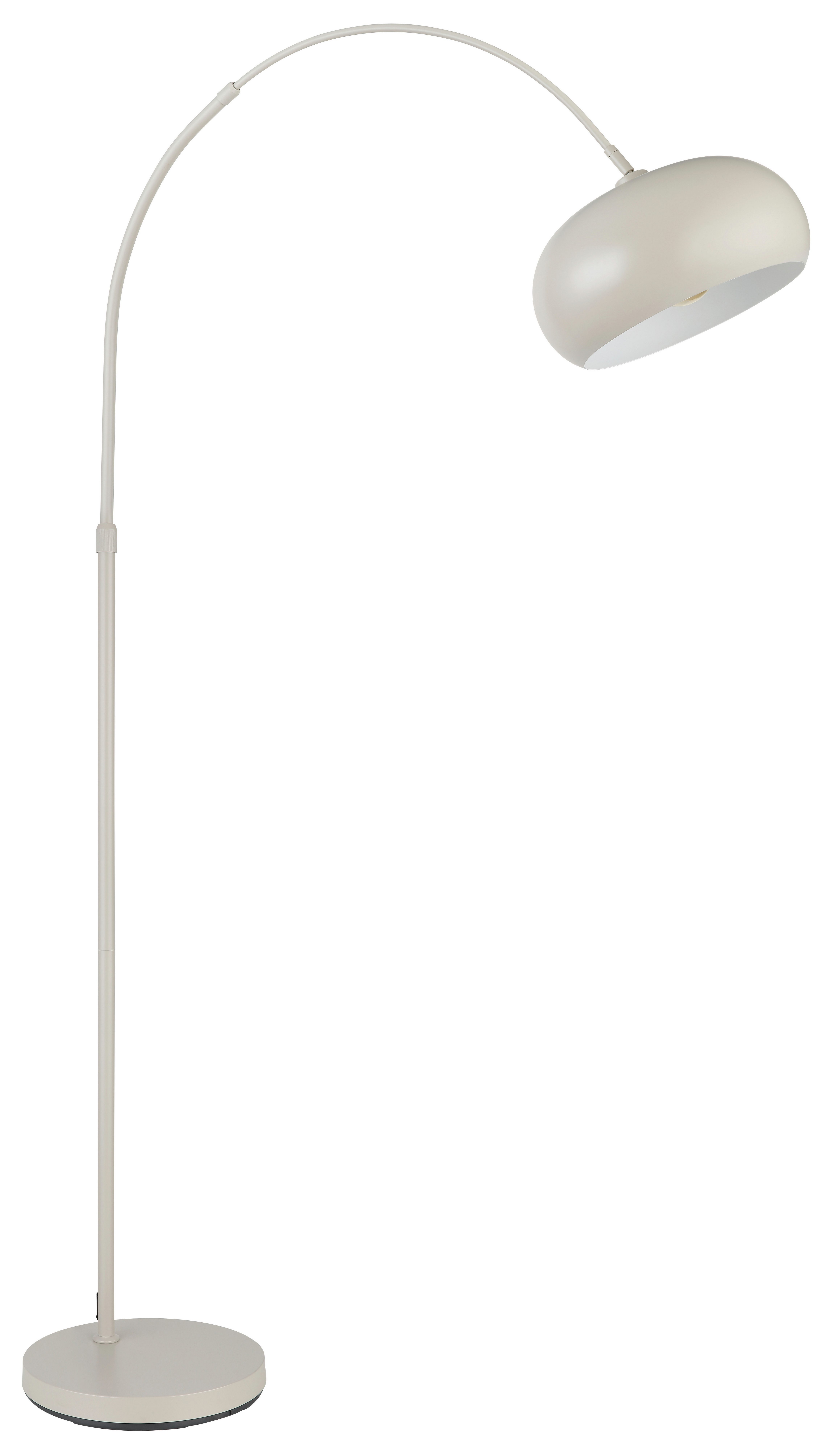 homsy by Ana Johnson Stehlampe Lightbow - Bogenleuchte in elegantem mattem Beige-Metall, Ein-/Ausschalter, ohne Leuchtmittel, warmweiß - kaltweiß, moderne Stehleuchte fürs Wohn- Schlafzimmer höhenverstellbar