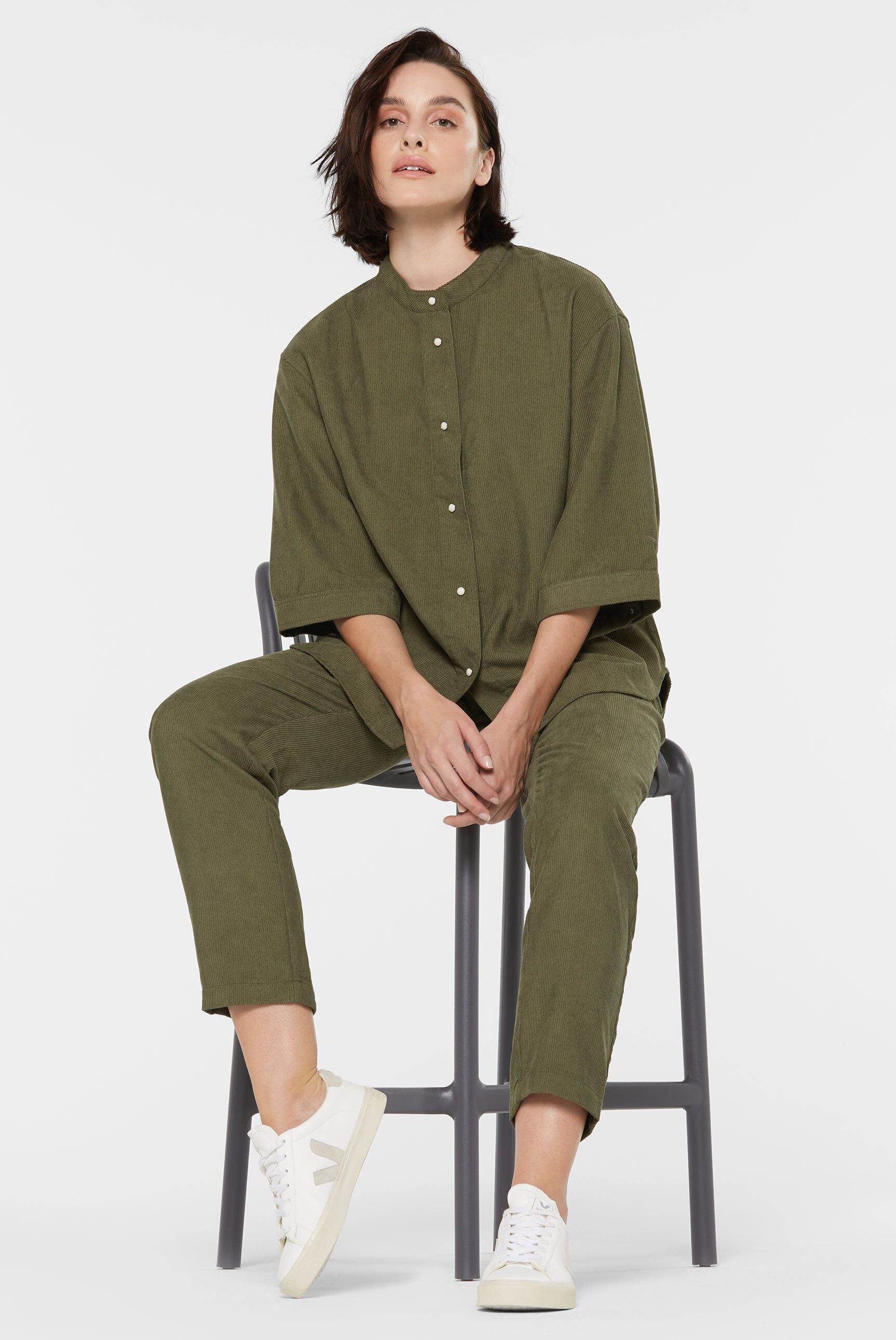 SENSES.THE LABEL Cordhose mit Elastikbund