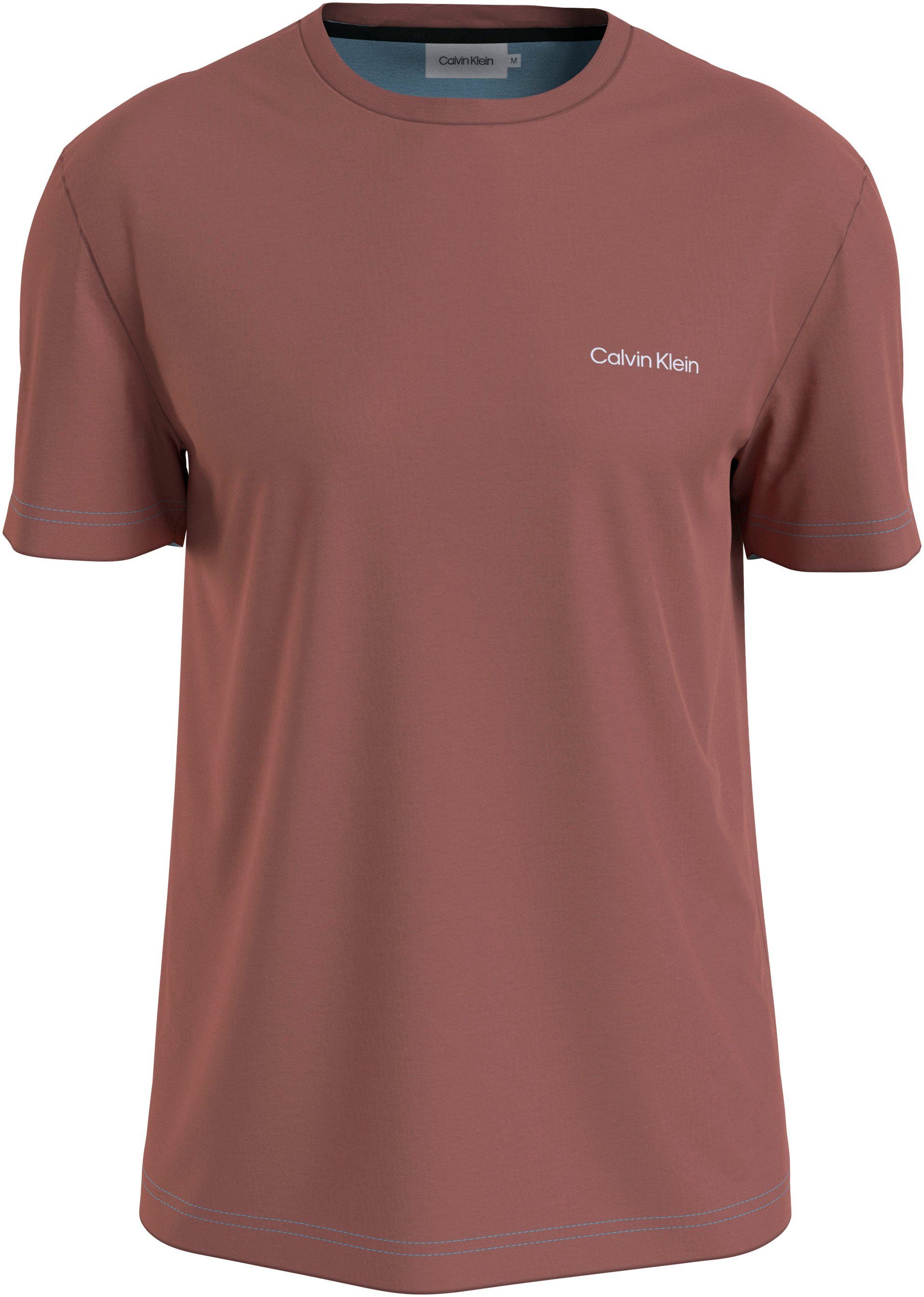 Calvin Klein T-Shirt Micro Logo aus dickem Winterjersey Copper Sun