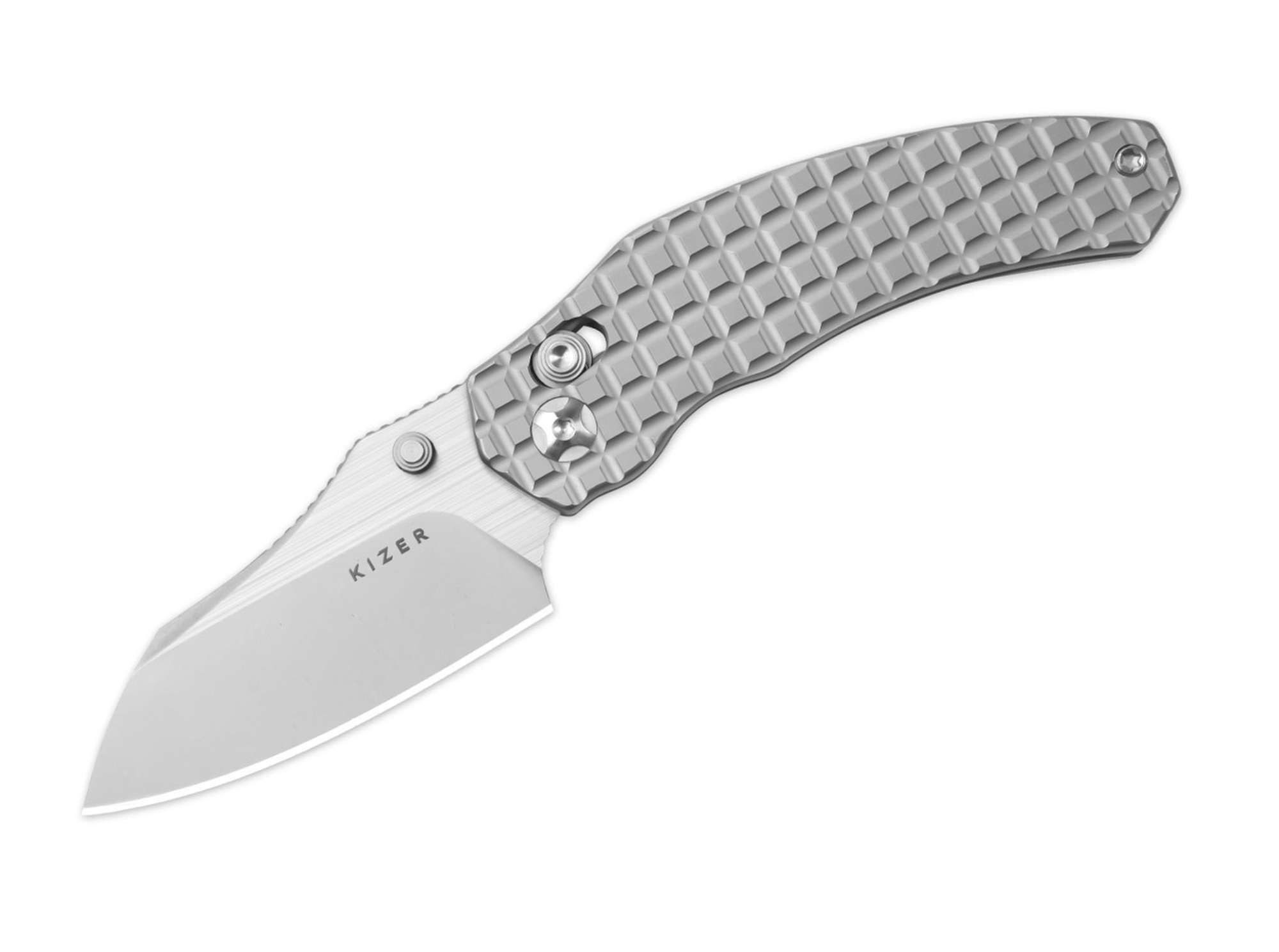 Kizer Taschenmesser Kizer Mini Bulldog S45VN Grey Ti