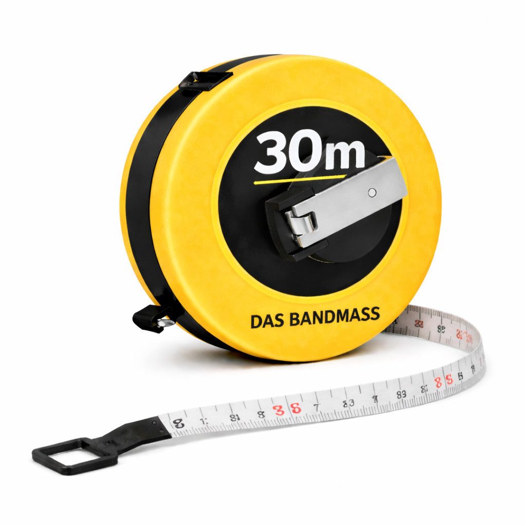 TK Gruppe Maßband Bandmaß mit Feststeller – robustes Maßband mit Halterung Rollmassband