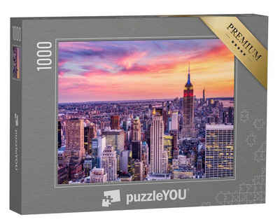 puzzleYOU Puzzle New York City: Sonnenuntergang über Midtown, 1000 Puzzleteile, puzzleYOU-Kollektionen USA, 500 Teile, 2000 Teile, 1000 Teile