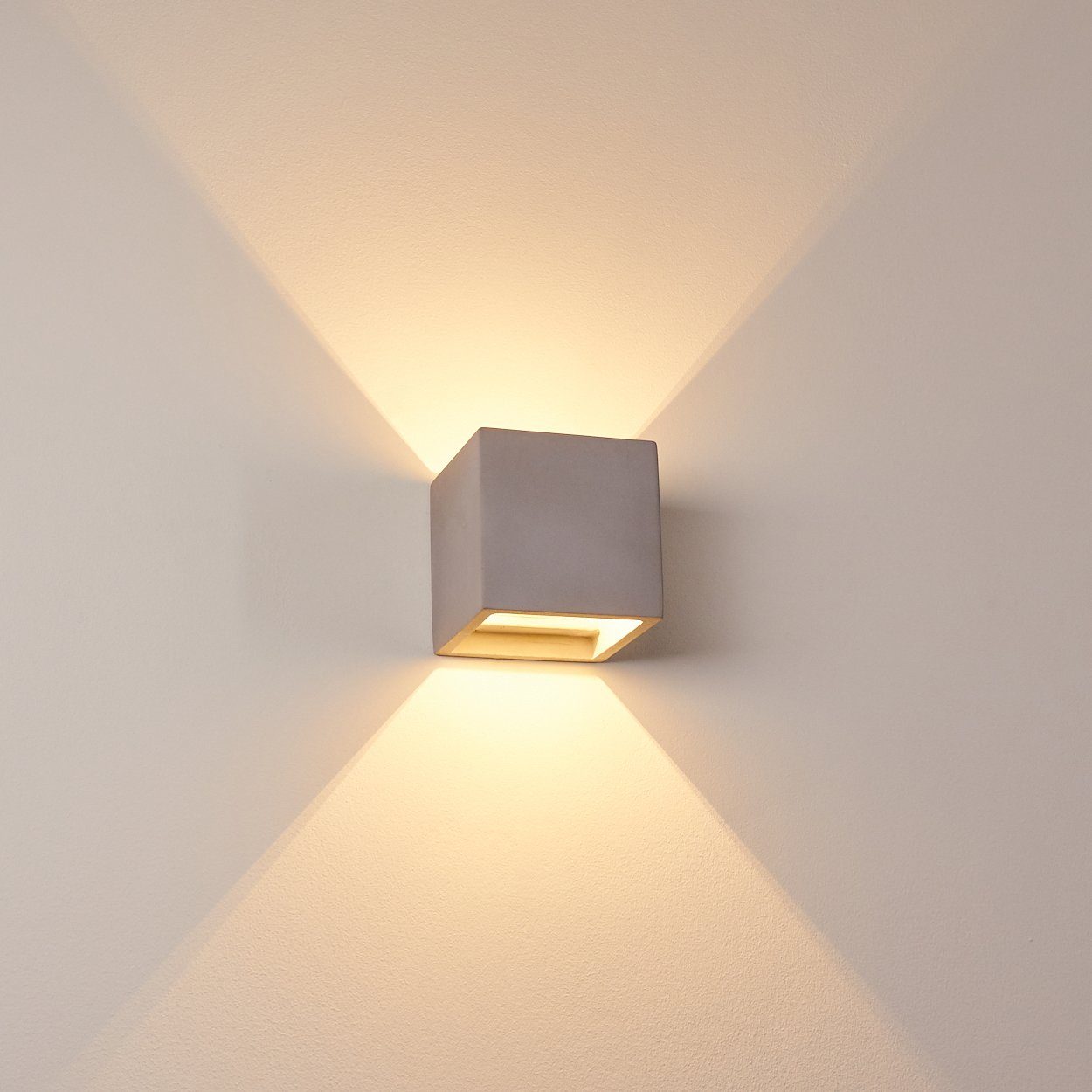 Grau, mit 1xG9, Wandlampe in Wandleuchte Leuchtmittel, Down-Effekt hofstein Beton aus ohne moderne mit Innen Lichteffekt, Up »Alli« &