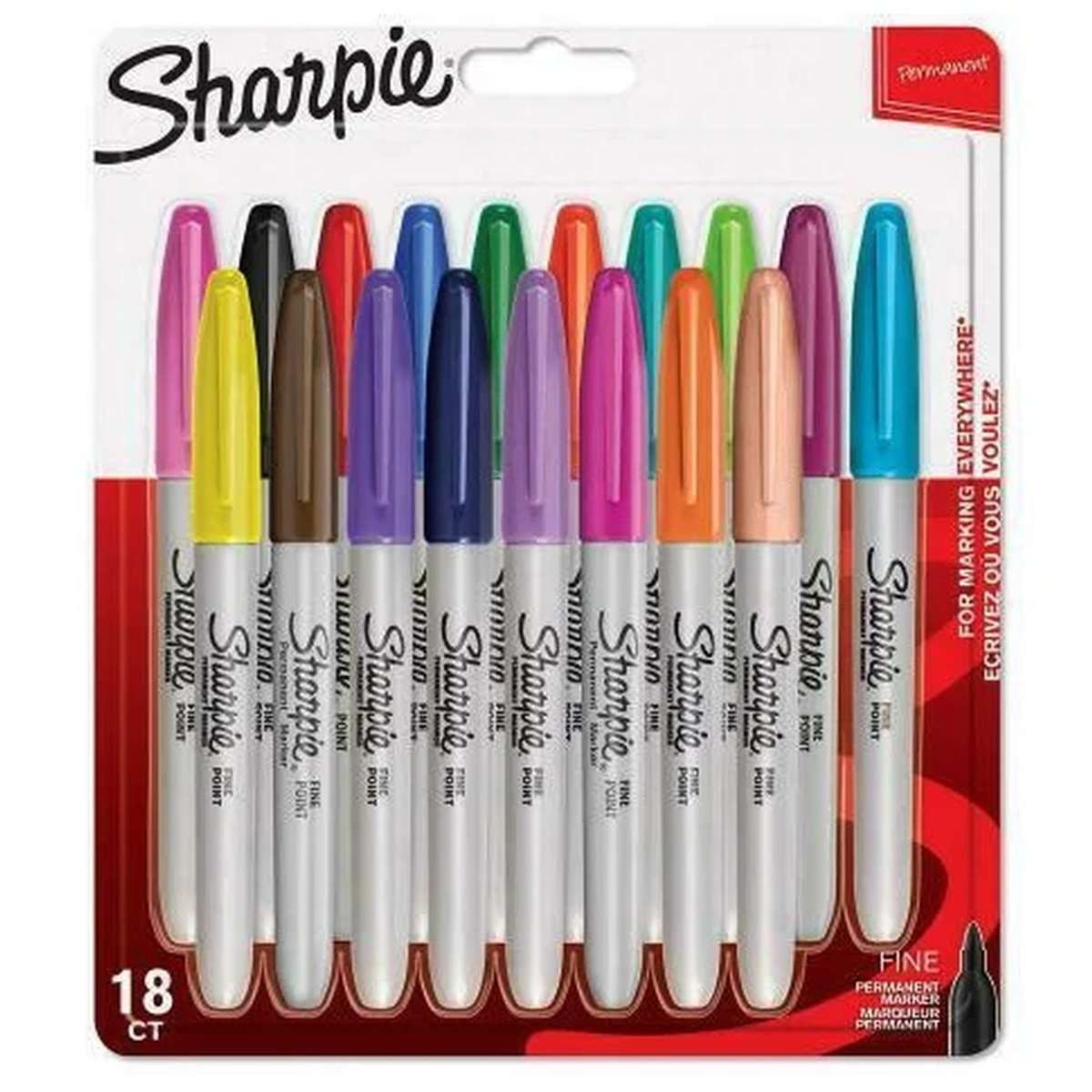 Sharpie Marker Sharpie Fine Marker 18 Stück(e) Feine Spitze Mehrfarbig