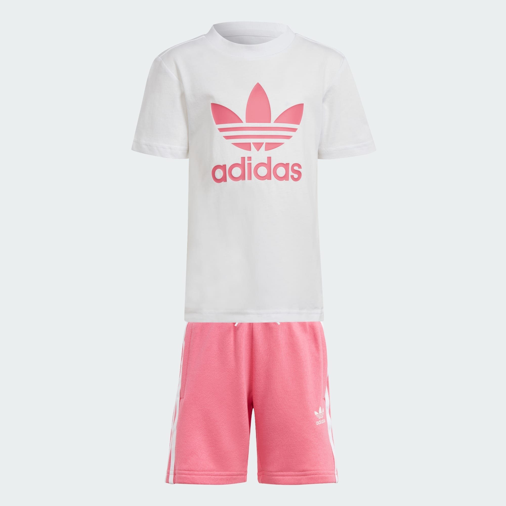 Pink Fusion Trainingsanzug Originals SHORTS ADICOLOR adidas SET UND T-SHIRT