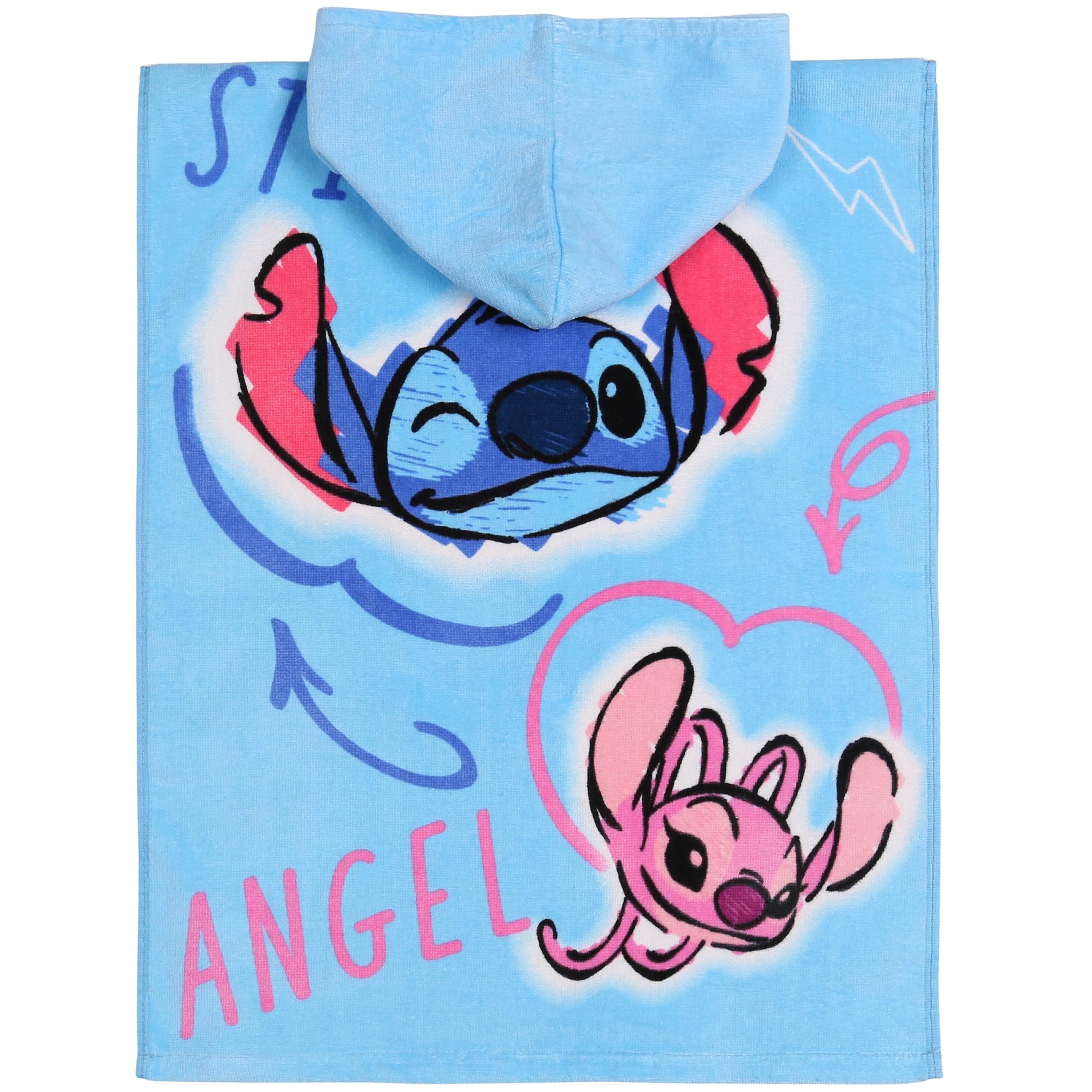 Disney Badeponcho DISNEY Stitch Badeponcho für Kinder, schnell trocknend, Baumwolle