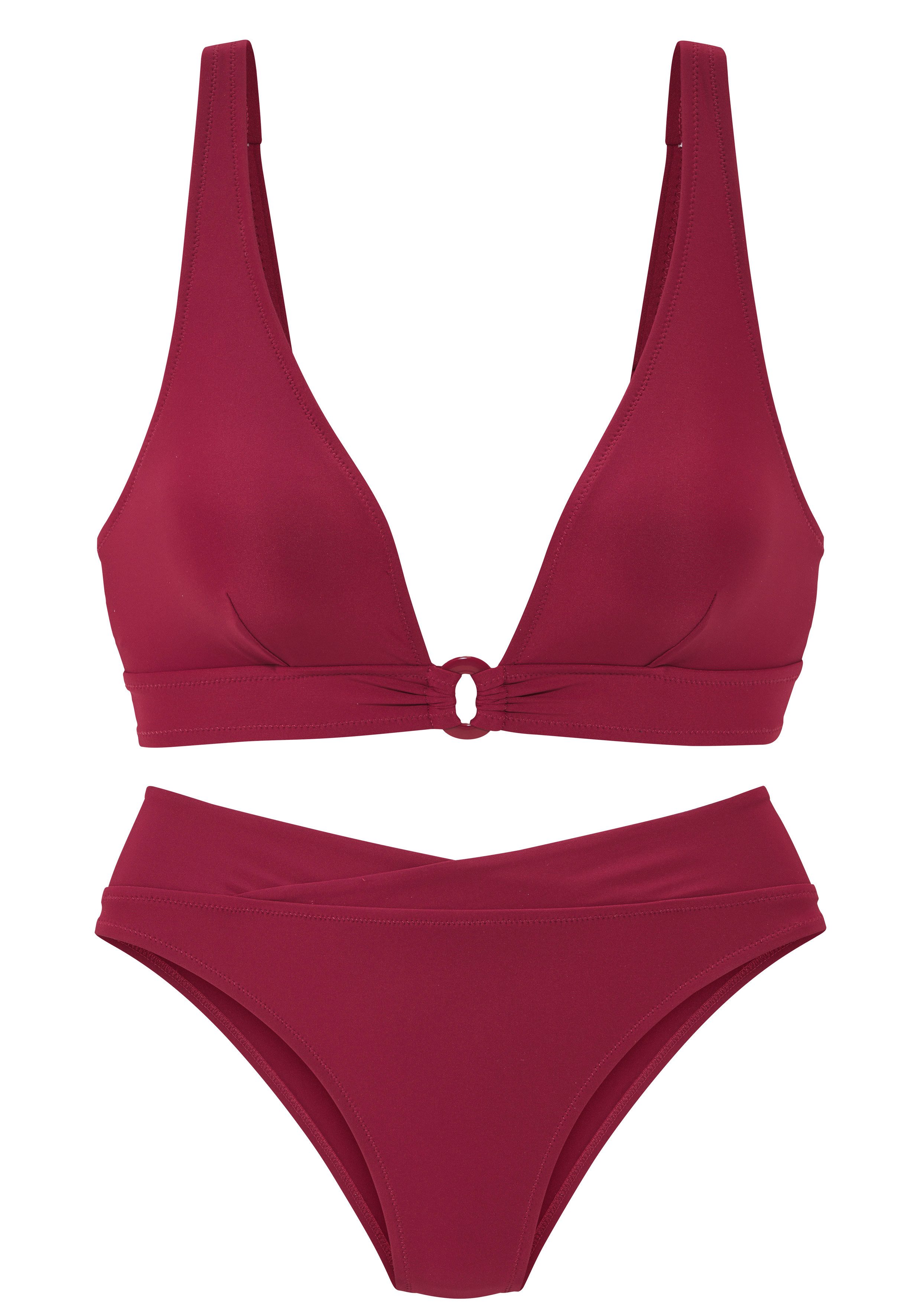 LASCANA Triangel-Bikini mit Zierdetail im Ausschnitt