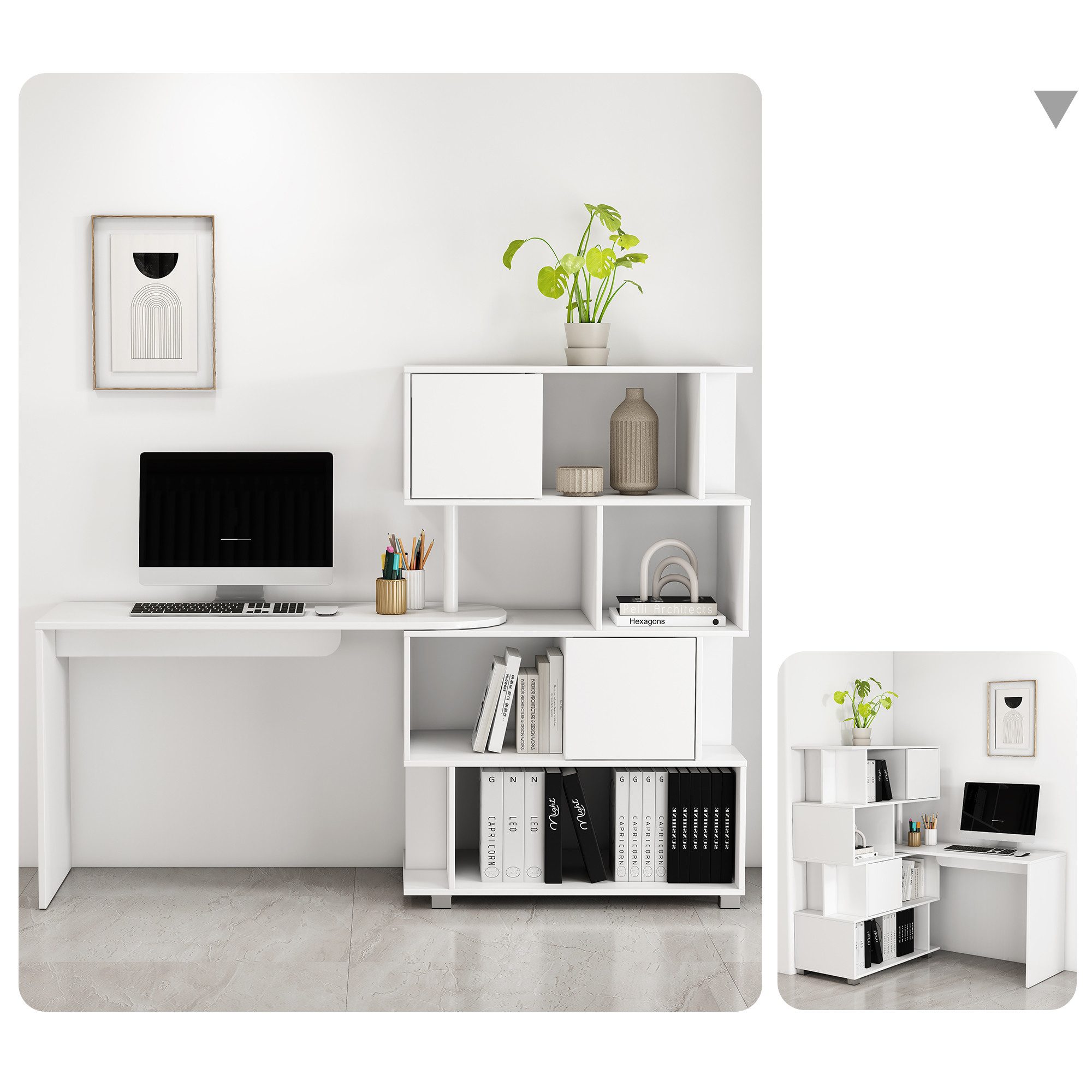 OTTO home Schreibtisch Inovo, als Eckschreibtisch oder Schreibtisch nutzbar günstig online kaufen